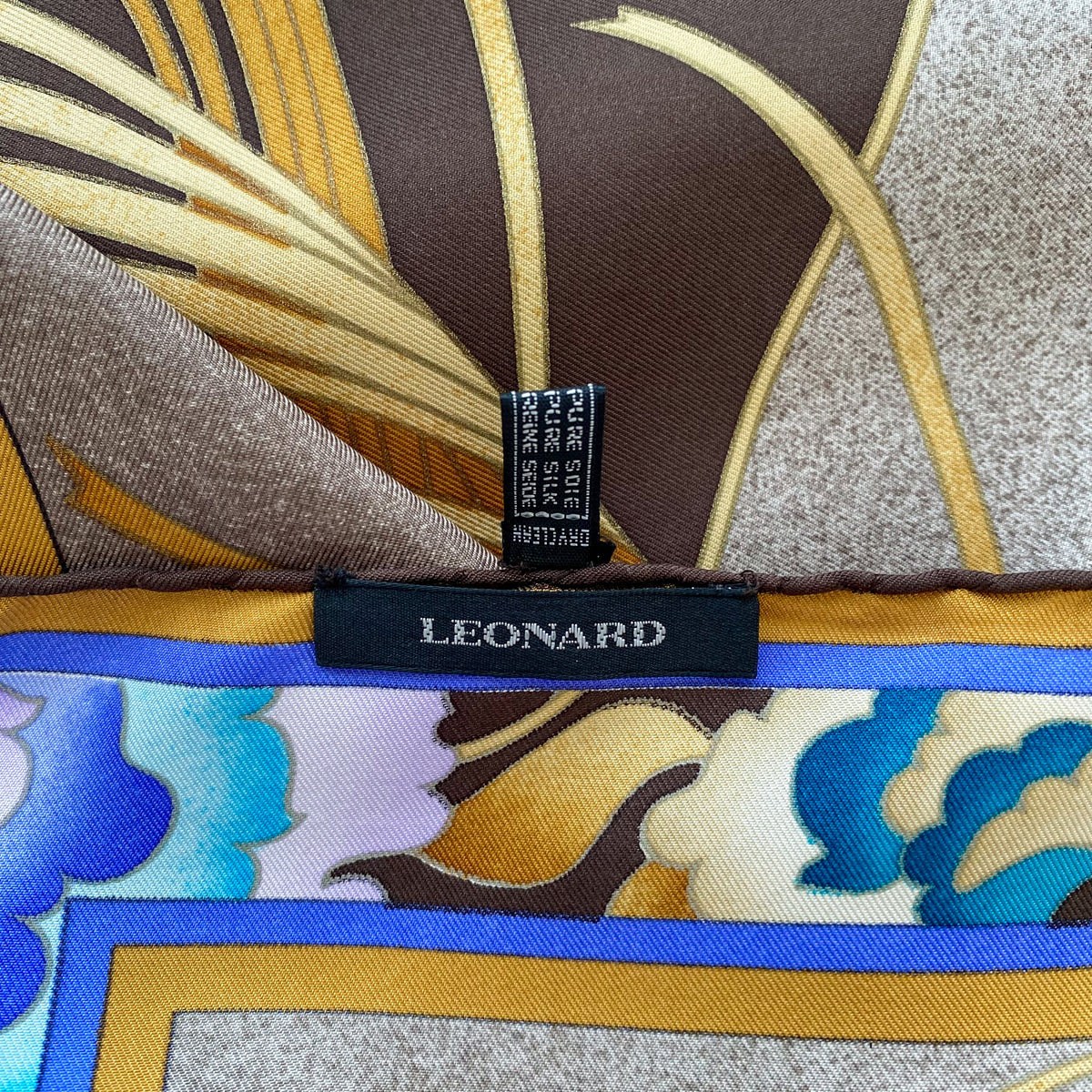 Brand New Leonard Paris Designer Silk Scarf