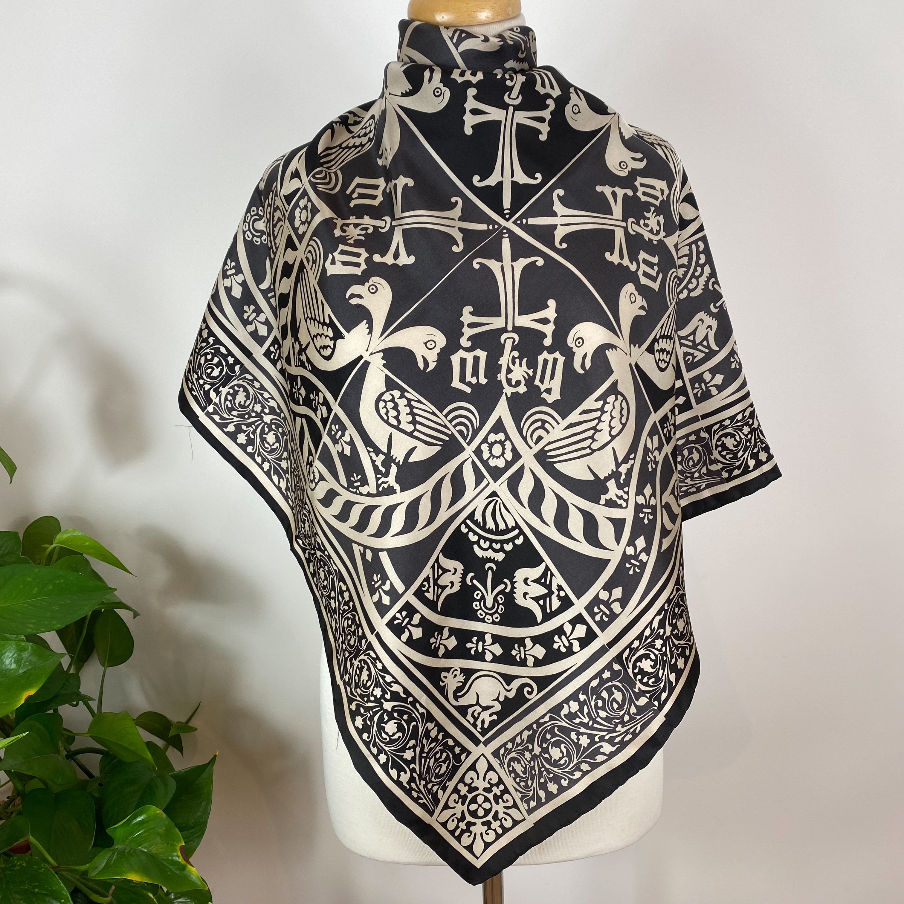 Beckford Tile Design Vintage Silk Scarf