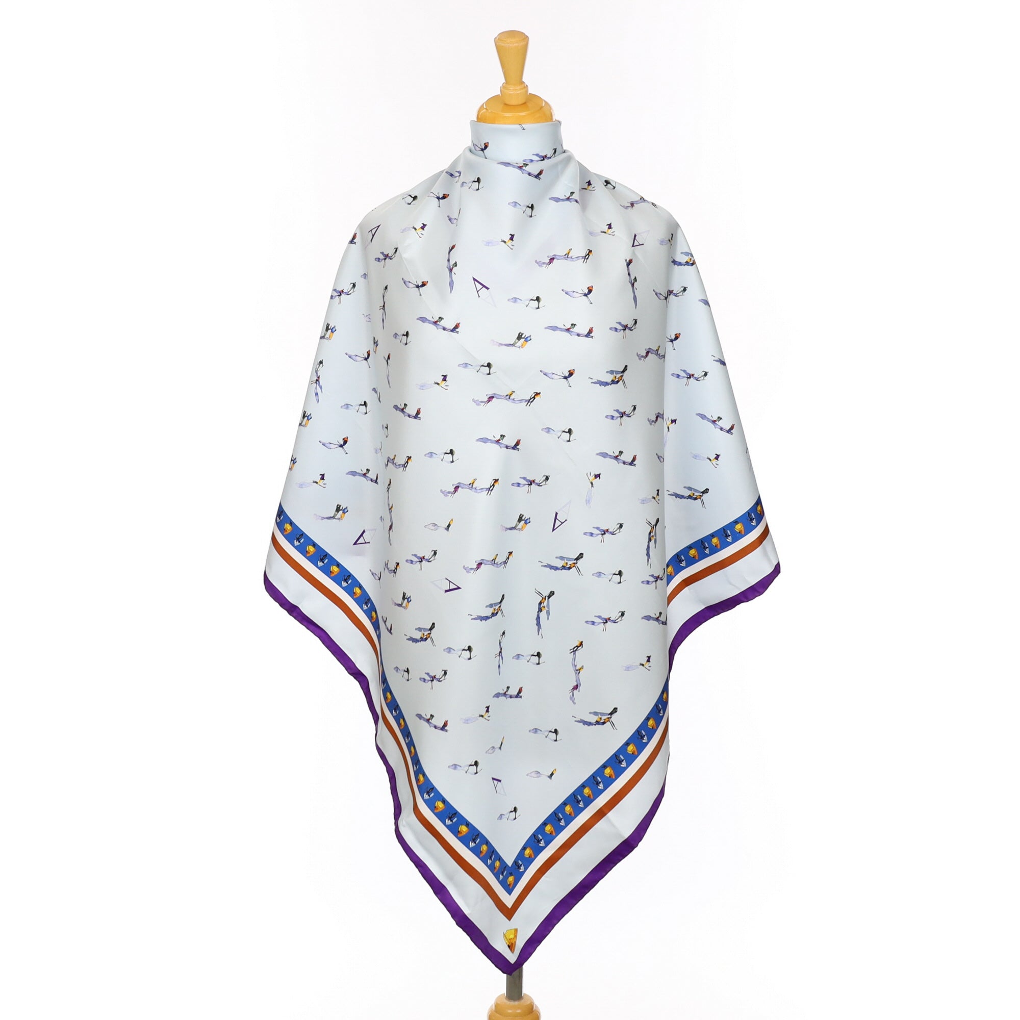 Pristine Asprey Ski Boxed Silk Scarf