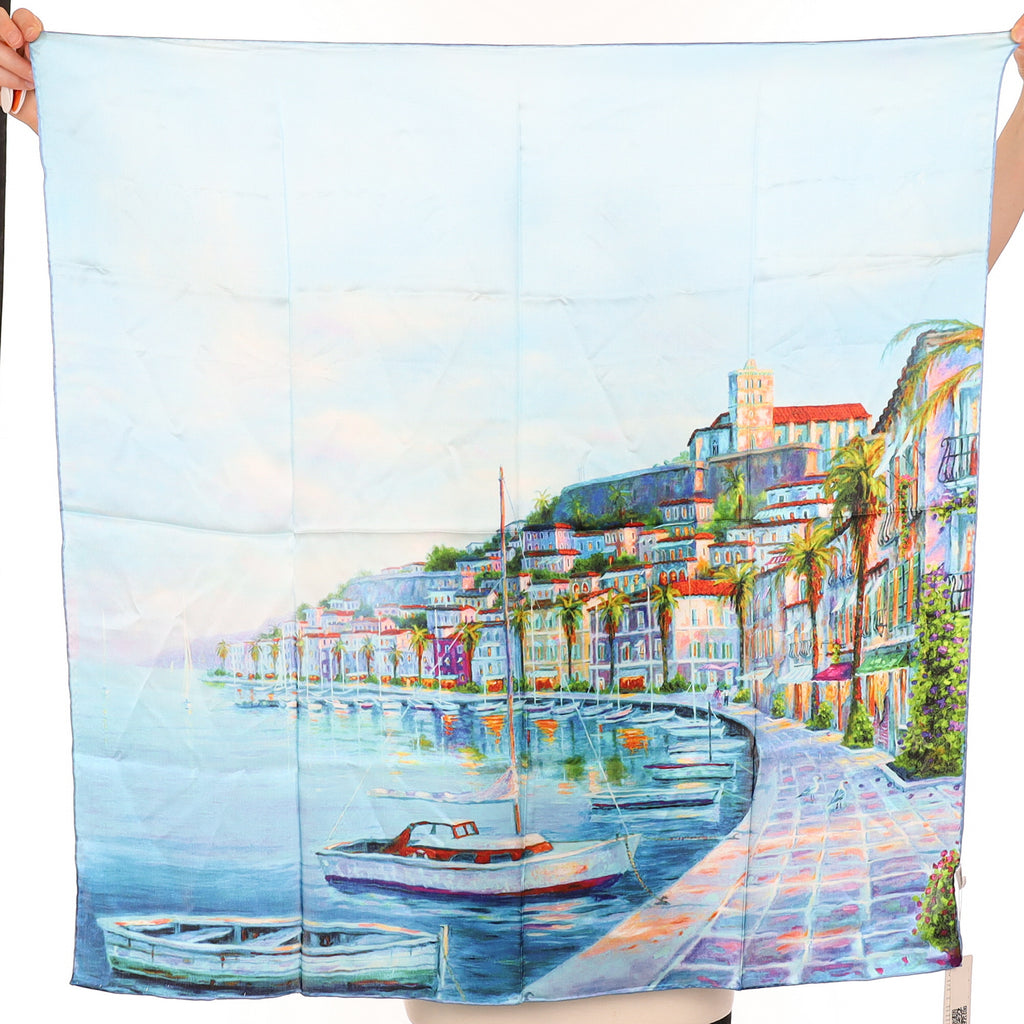 Brand New Harbour Scene Silk Scarf