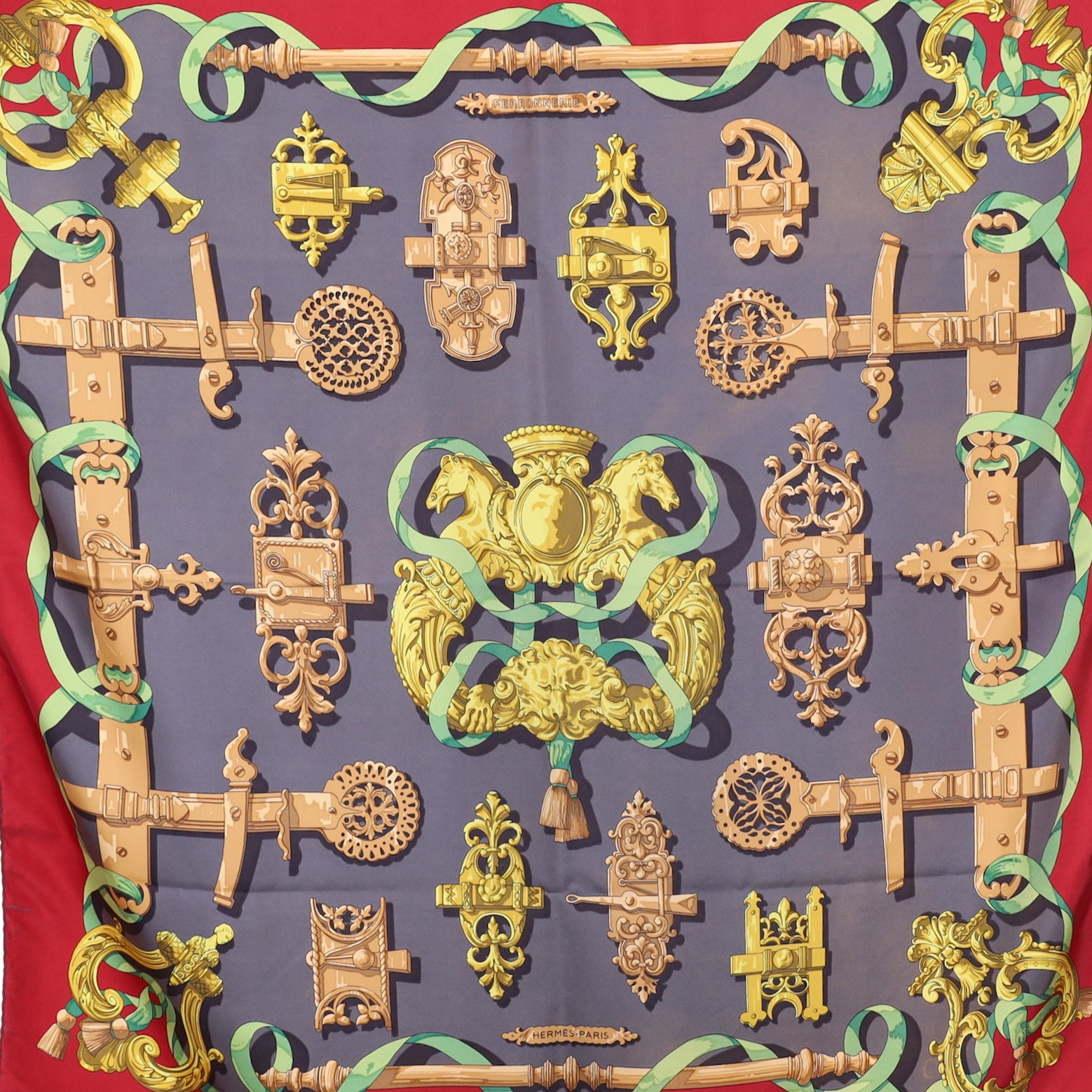 Hermès Ferronnerie Silk Scarf