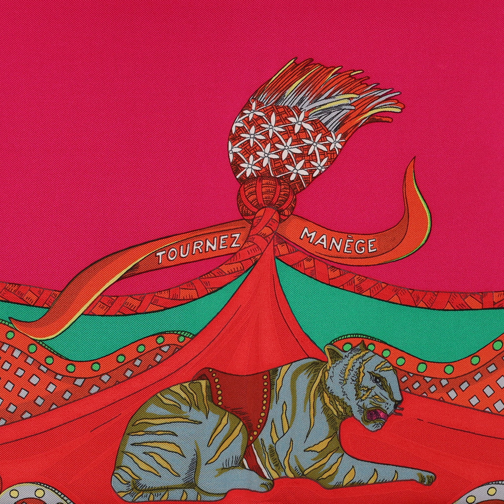 Brand New Boxed Tournez Manège Hermès Silk Scarf