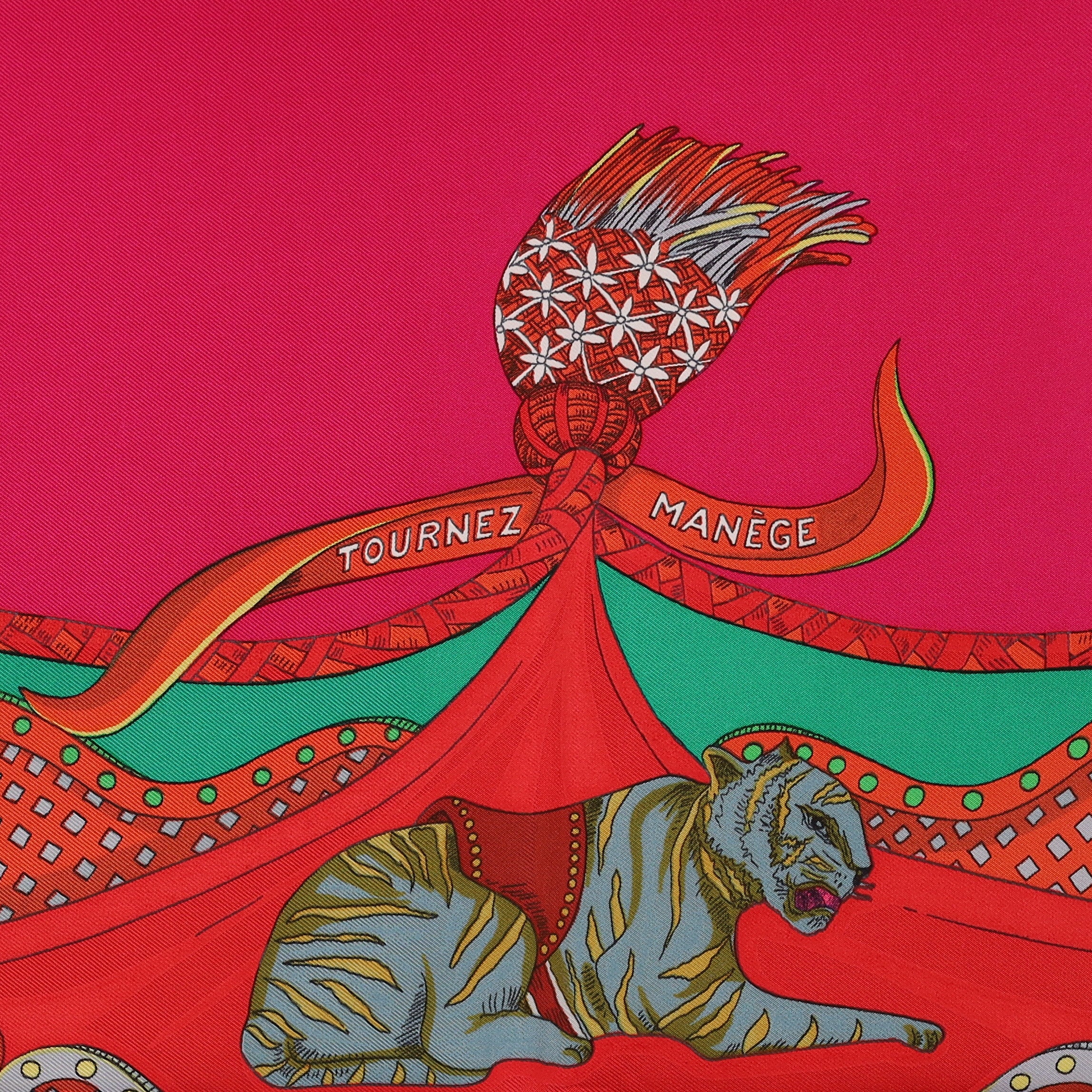 Brand New Boxed Tournez Manège Hermès Silk Scarf