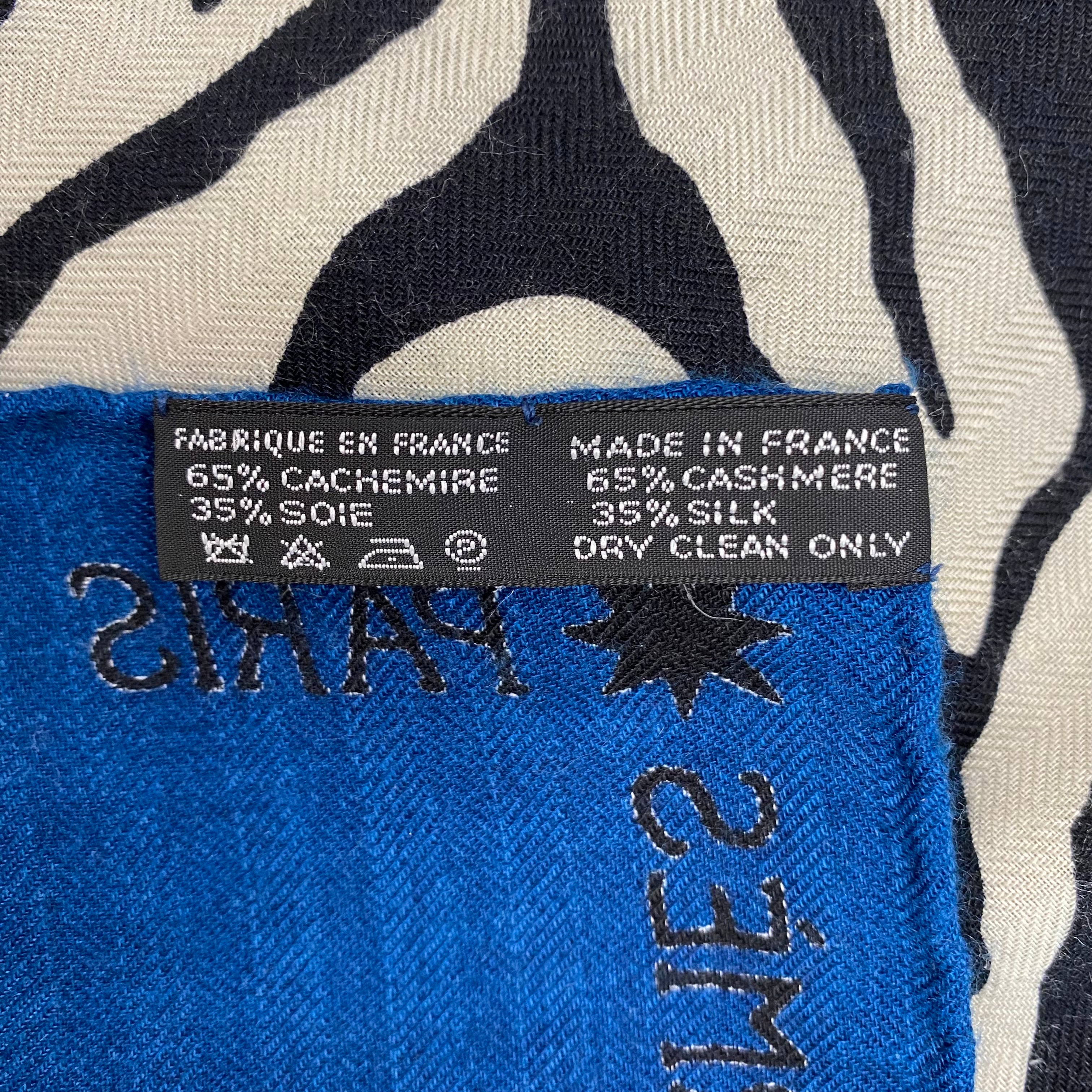 Hermès Zebra Pegasus Cashmere and Silk Stole