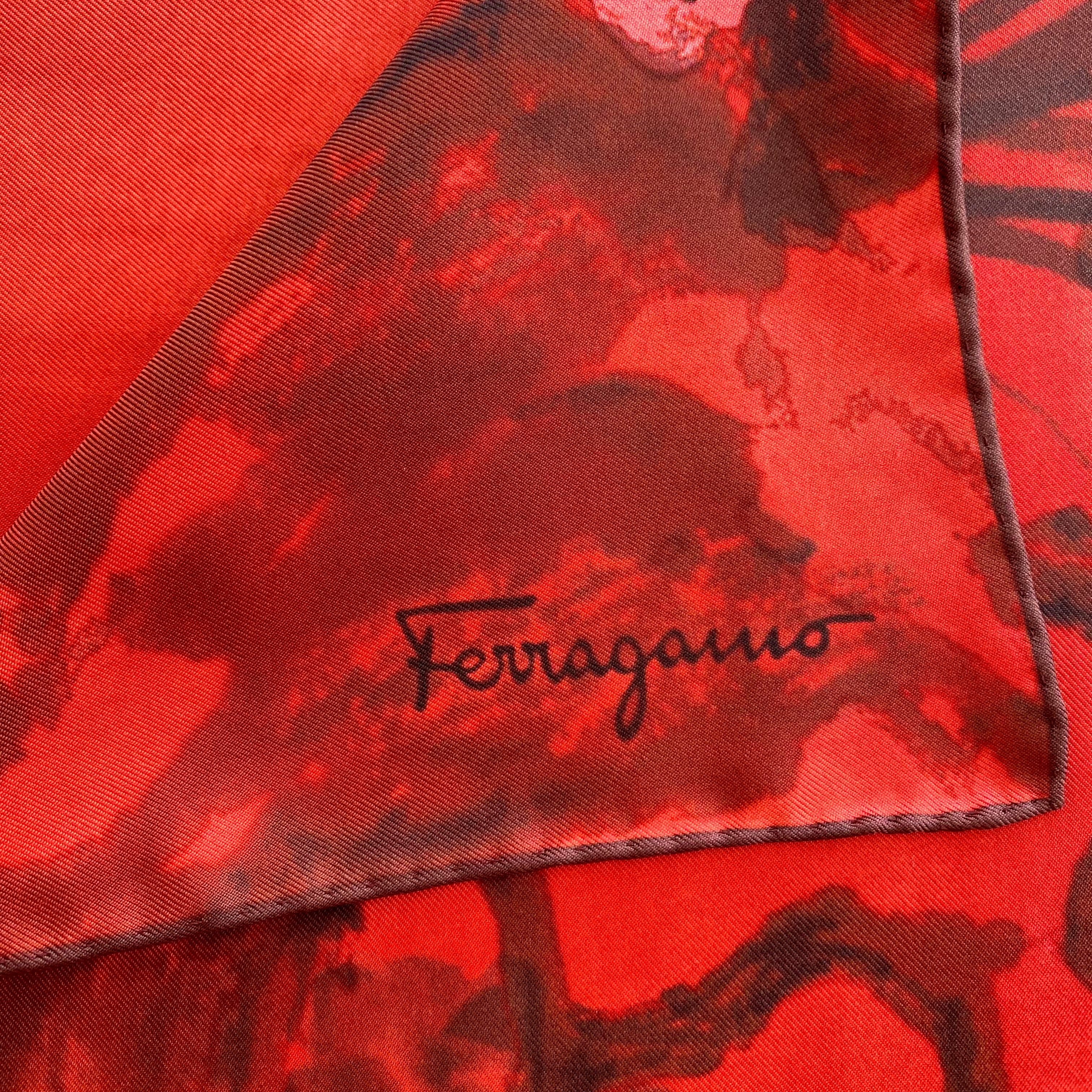 Immaculate Salvatore Ferragamo Rabbit Silk Scarf