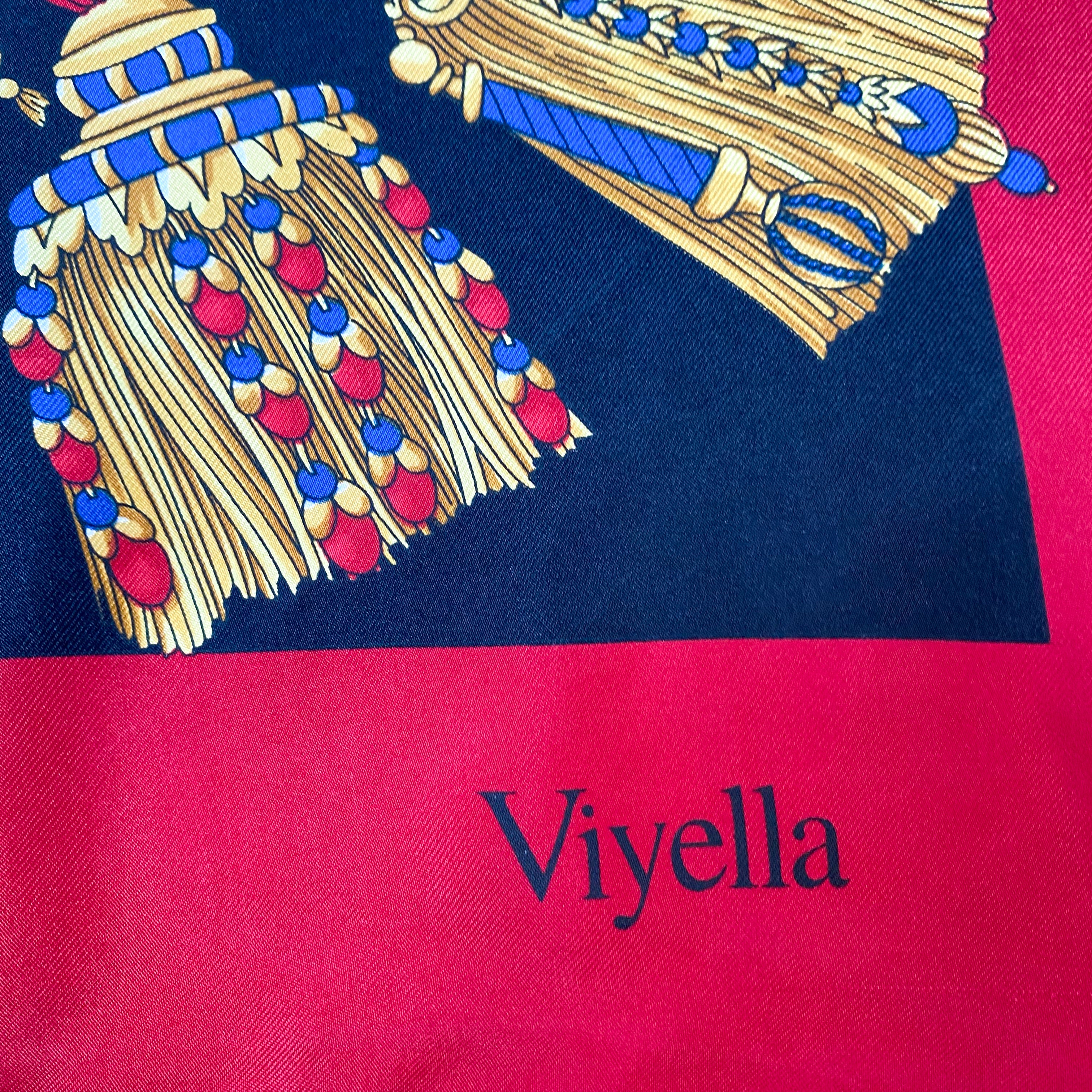 Black, Red and Gold Viyella Silk Scarf