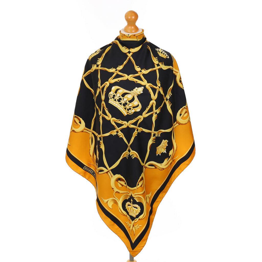 Hermès Couronnes Vintage Silk Scarf