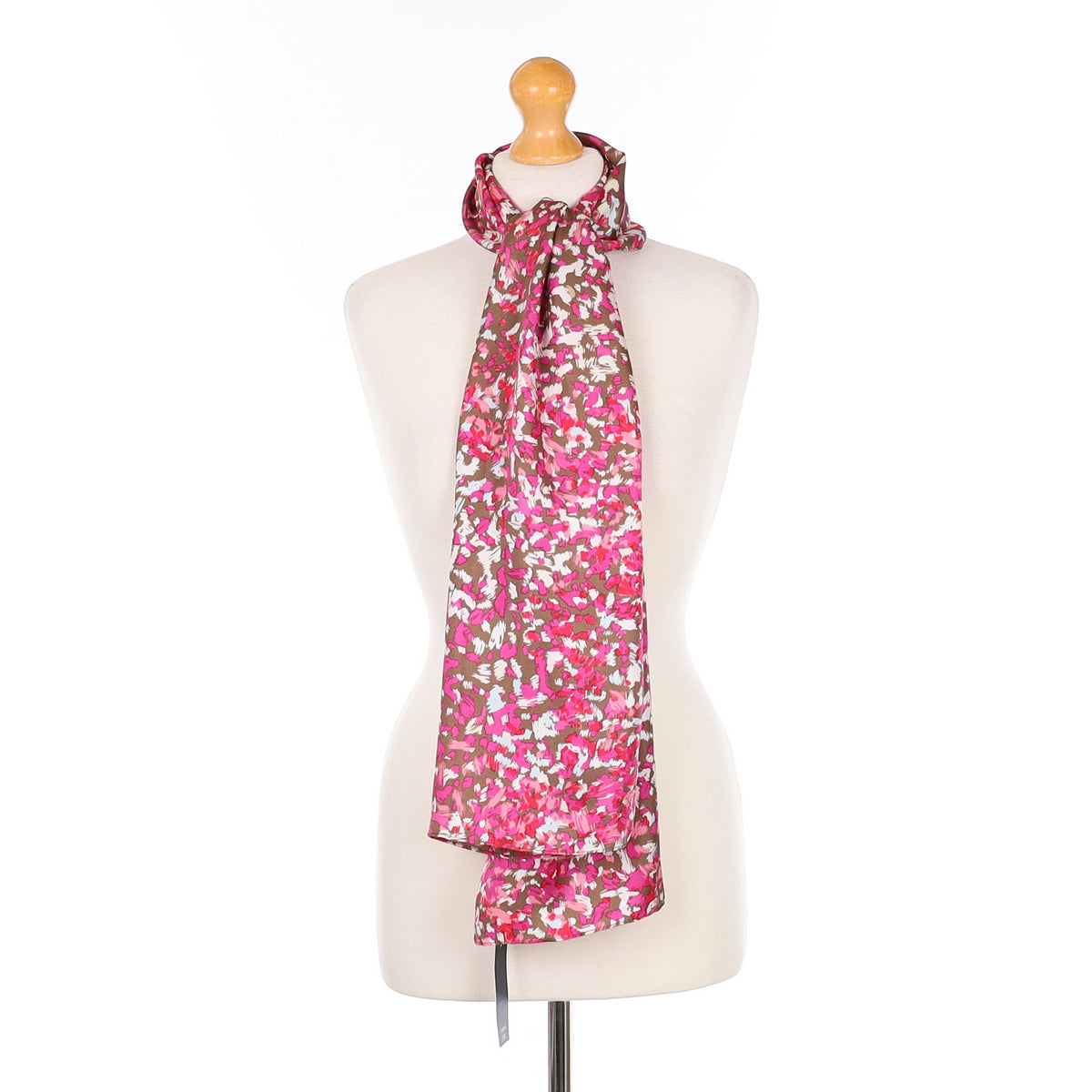 Brand New Viyella Pink Abstract Silk Scarf