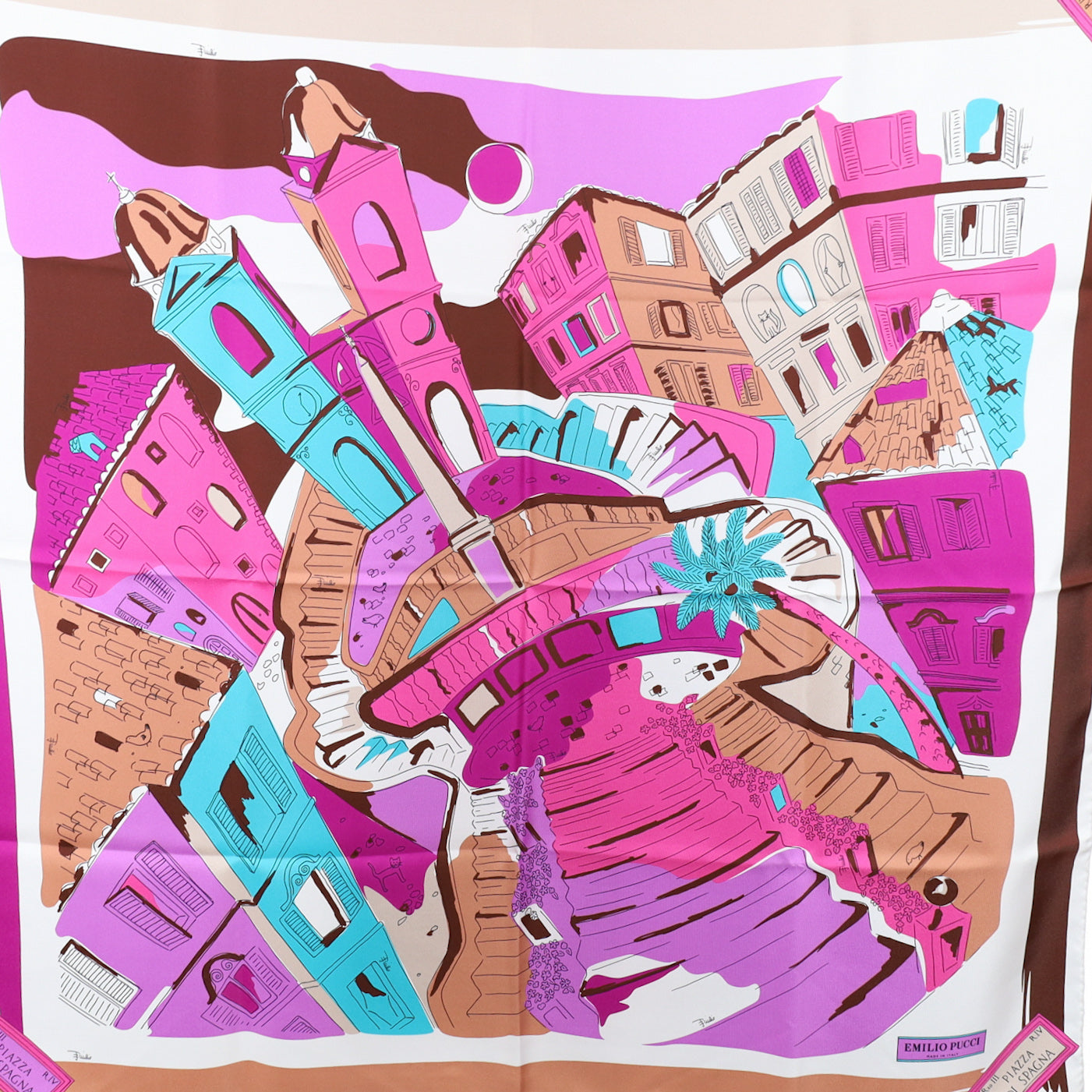 Brand New Boxed Emilio Pucci Designer Silk Scarf