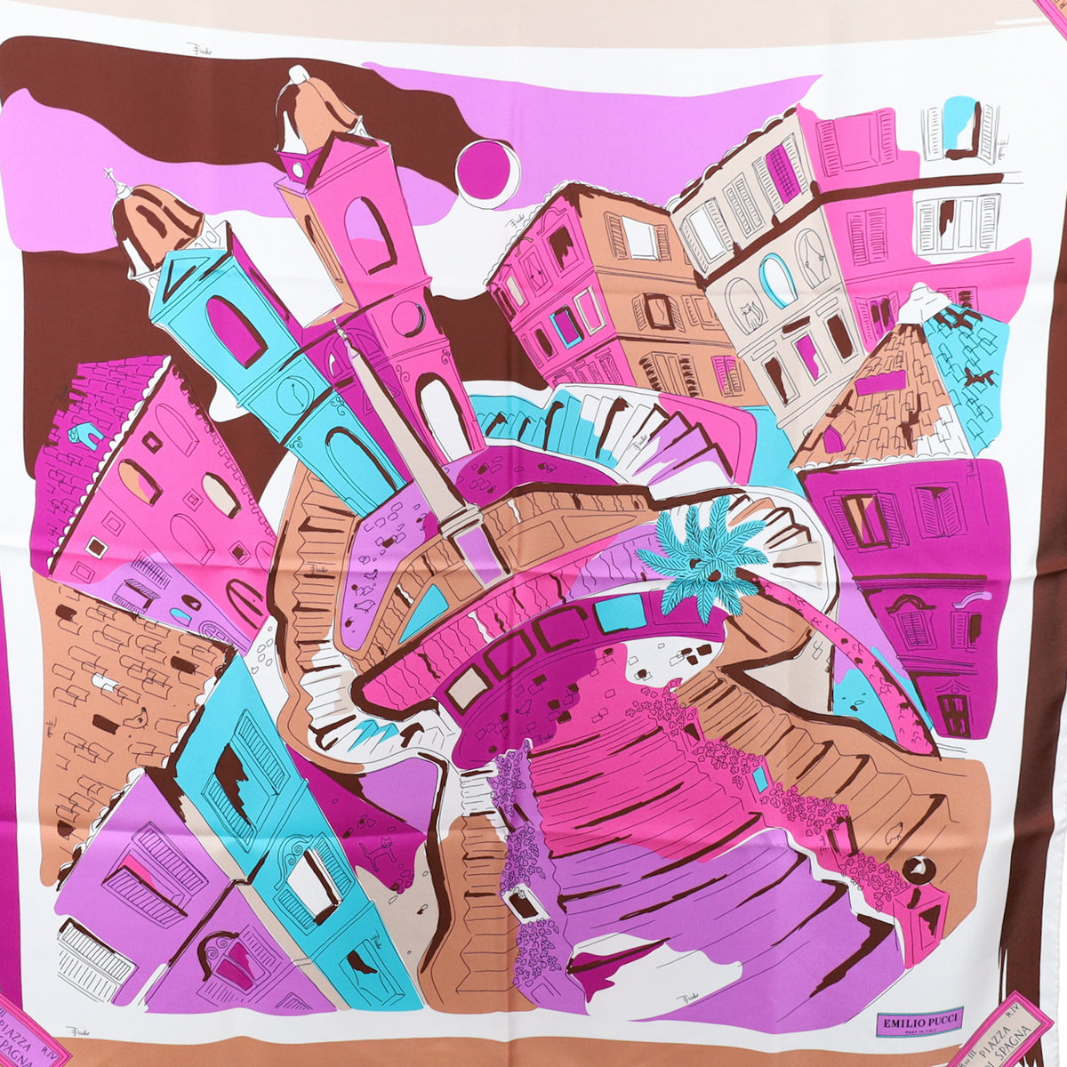 Brand New Boxed Emilio Pucci Designer Silk Scarf
