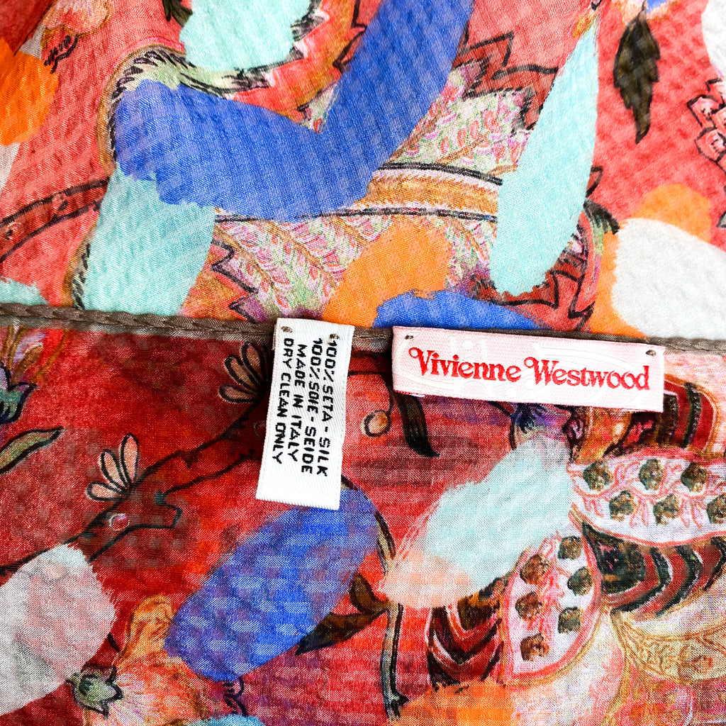Pretty Vivienne Westwood Designer Silk Scarf