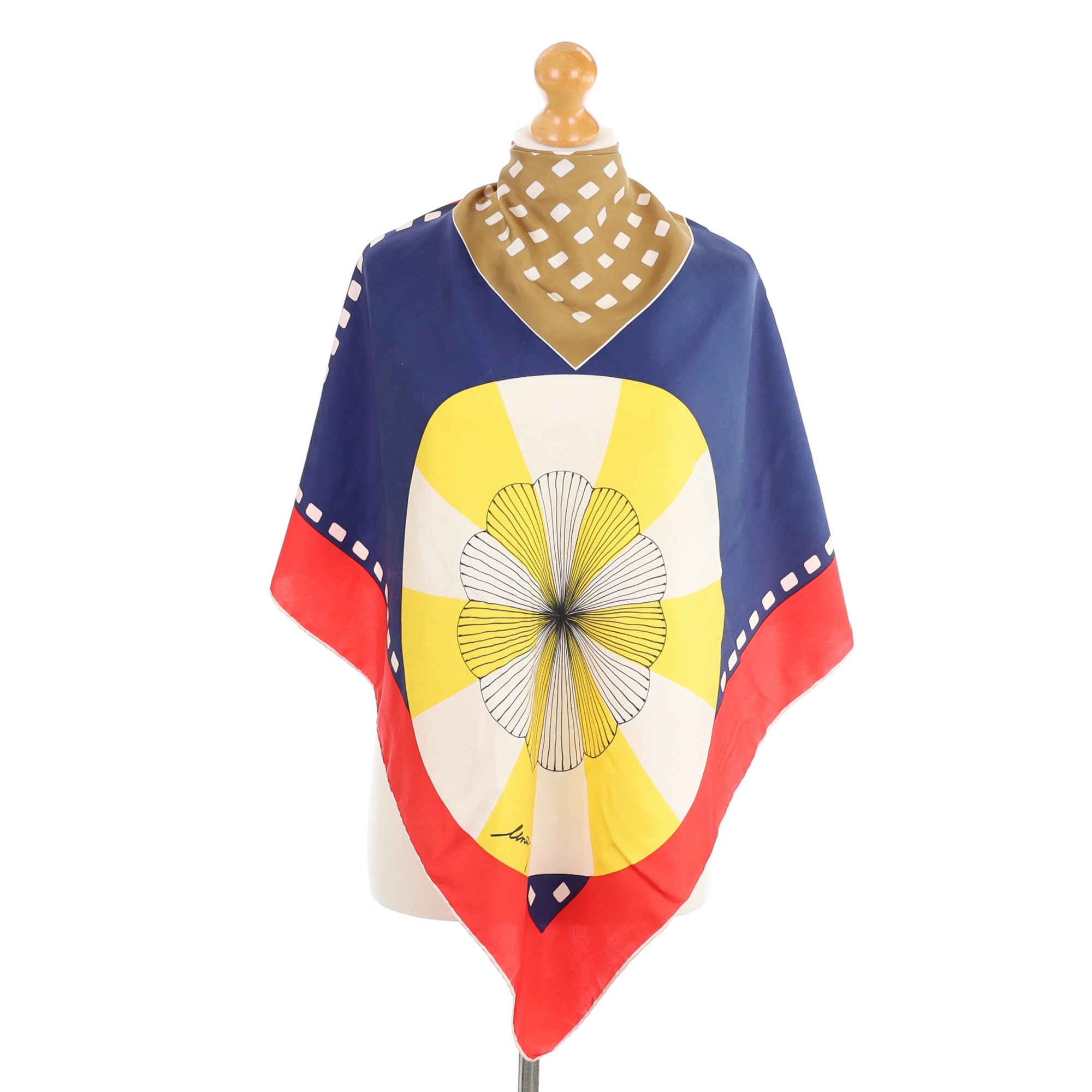Colourful Vintage Silk Scarf