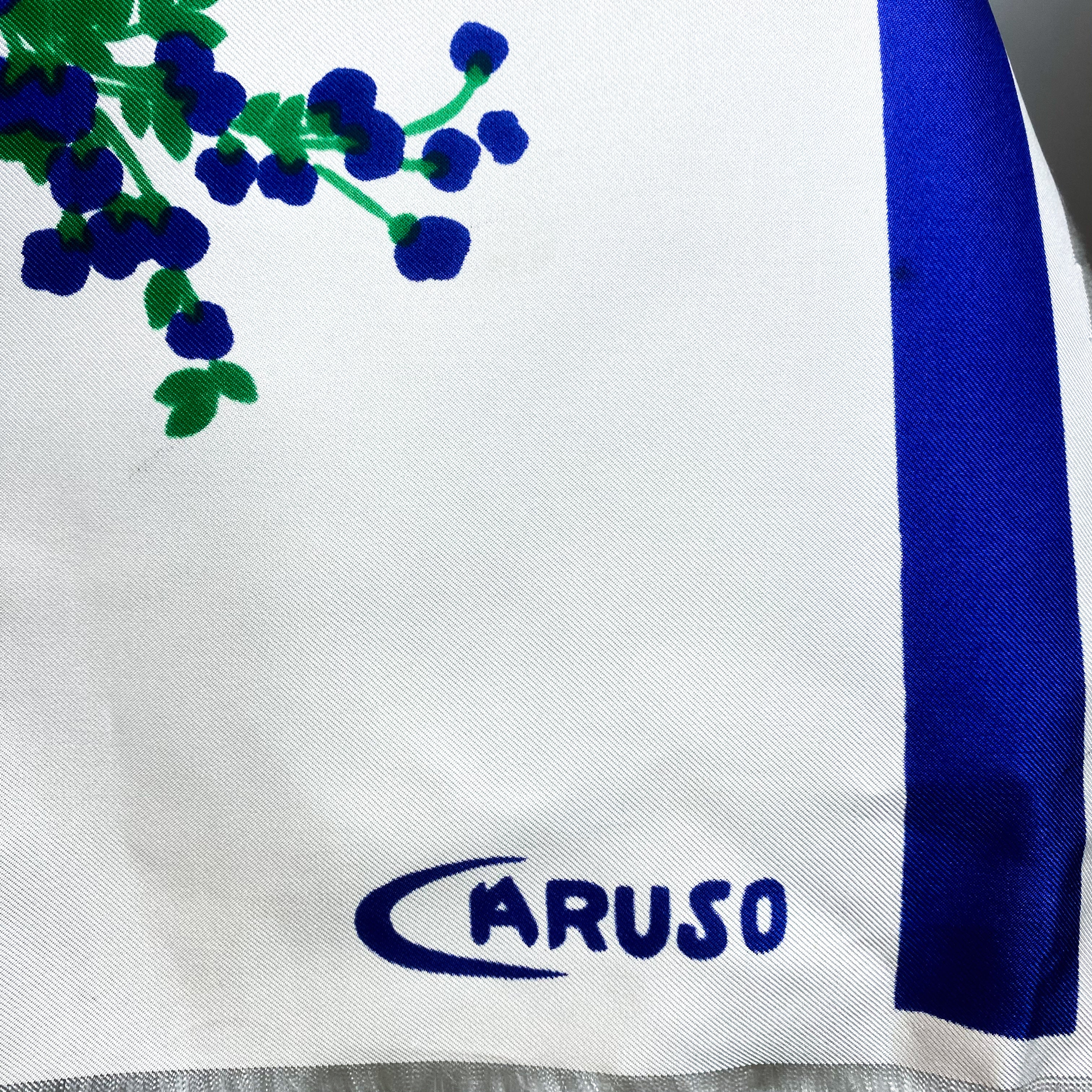 Caruso Italian Floral Vintage Silk Scarf