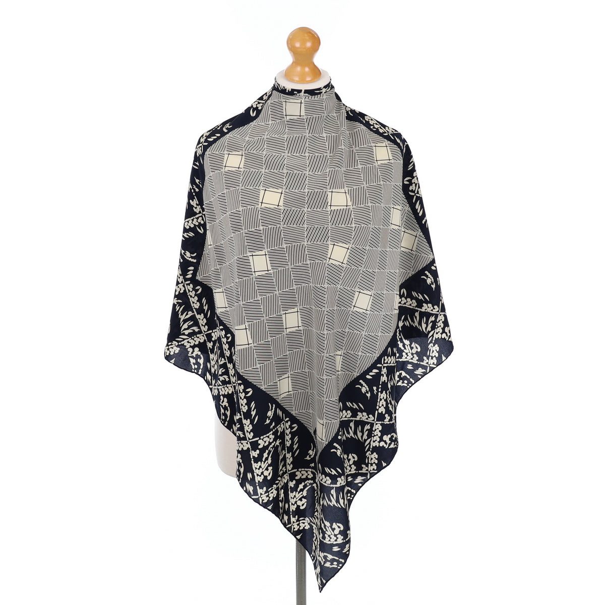 Viyella Navy Silk Scarf