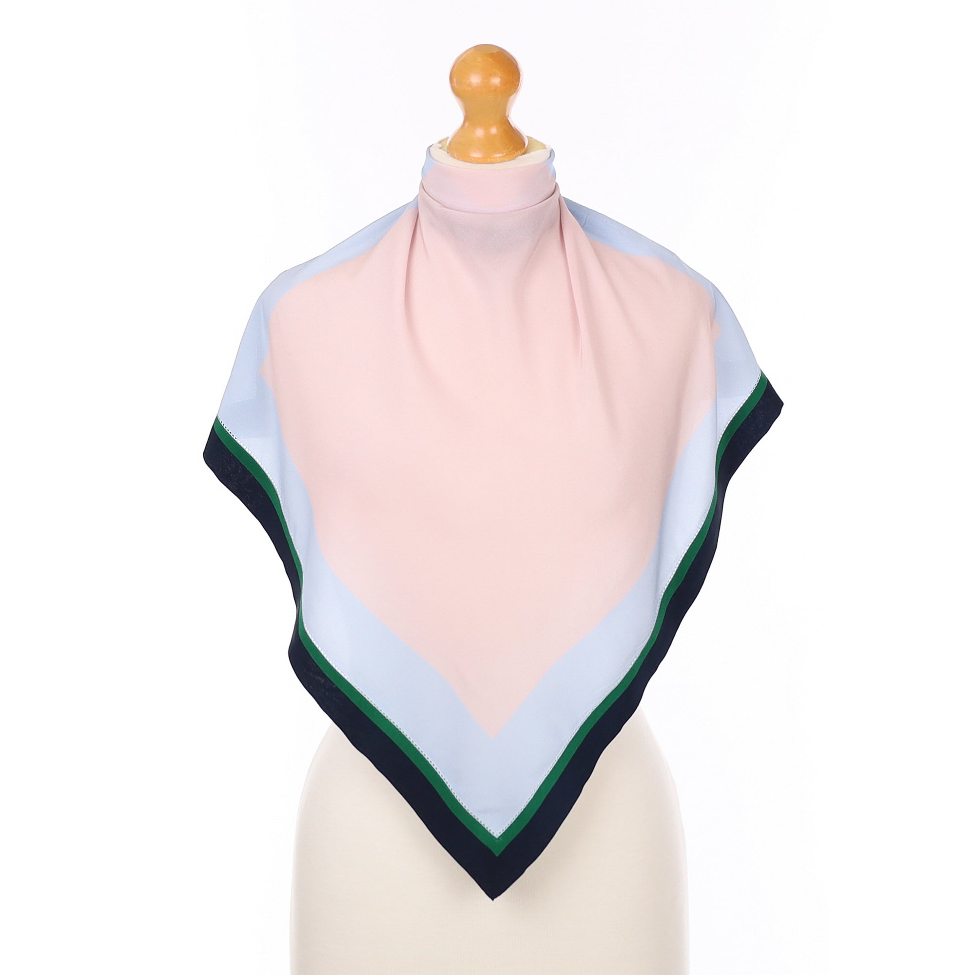 Cos Nude Pink Bordered Silk Scarf