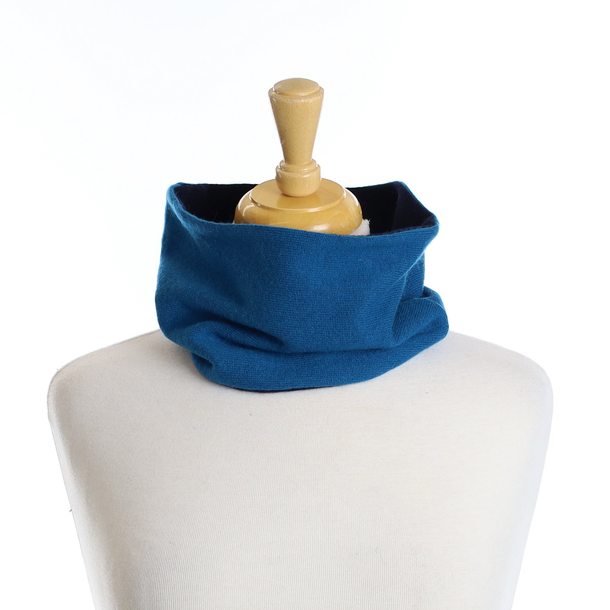 Peacock Blue and Navy Neck Warmer