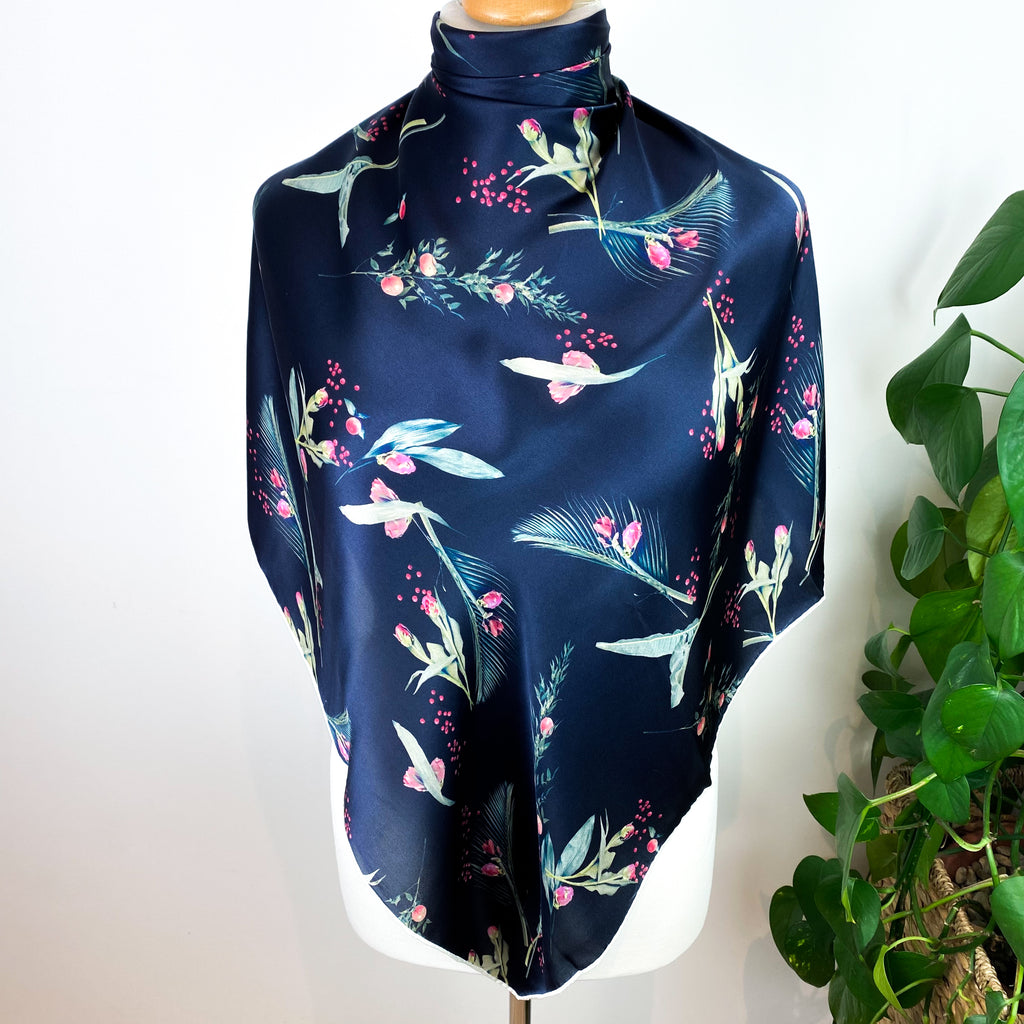 Cacharel Floral Vintage Silk Scarf