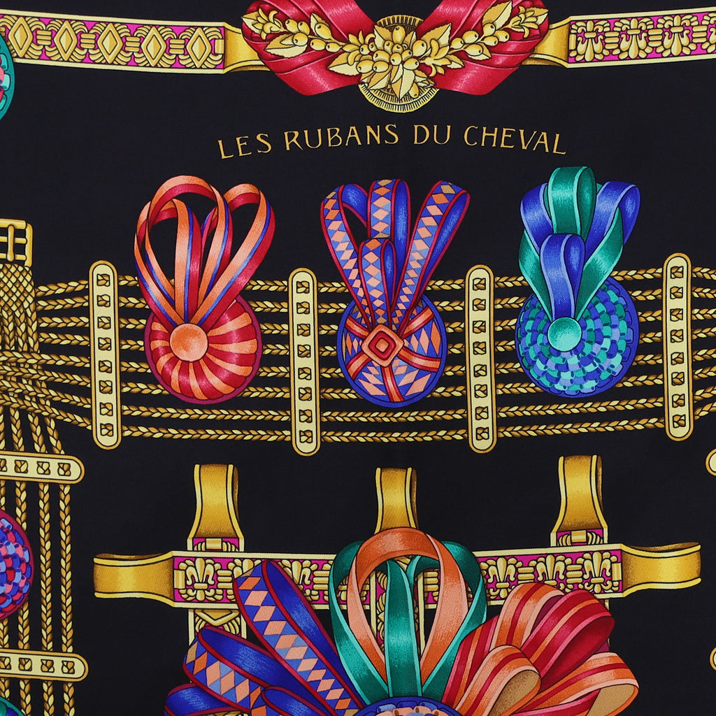 Pristine Boxed Hermès Les Rubans Du Cheval Silk Scarf