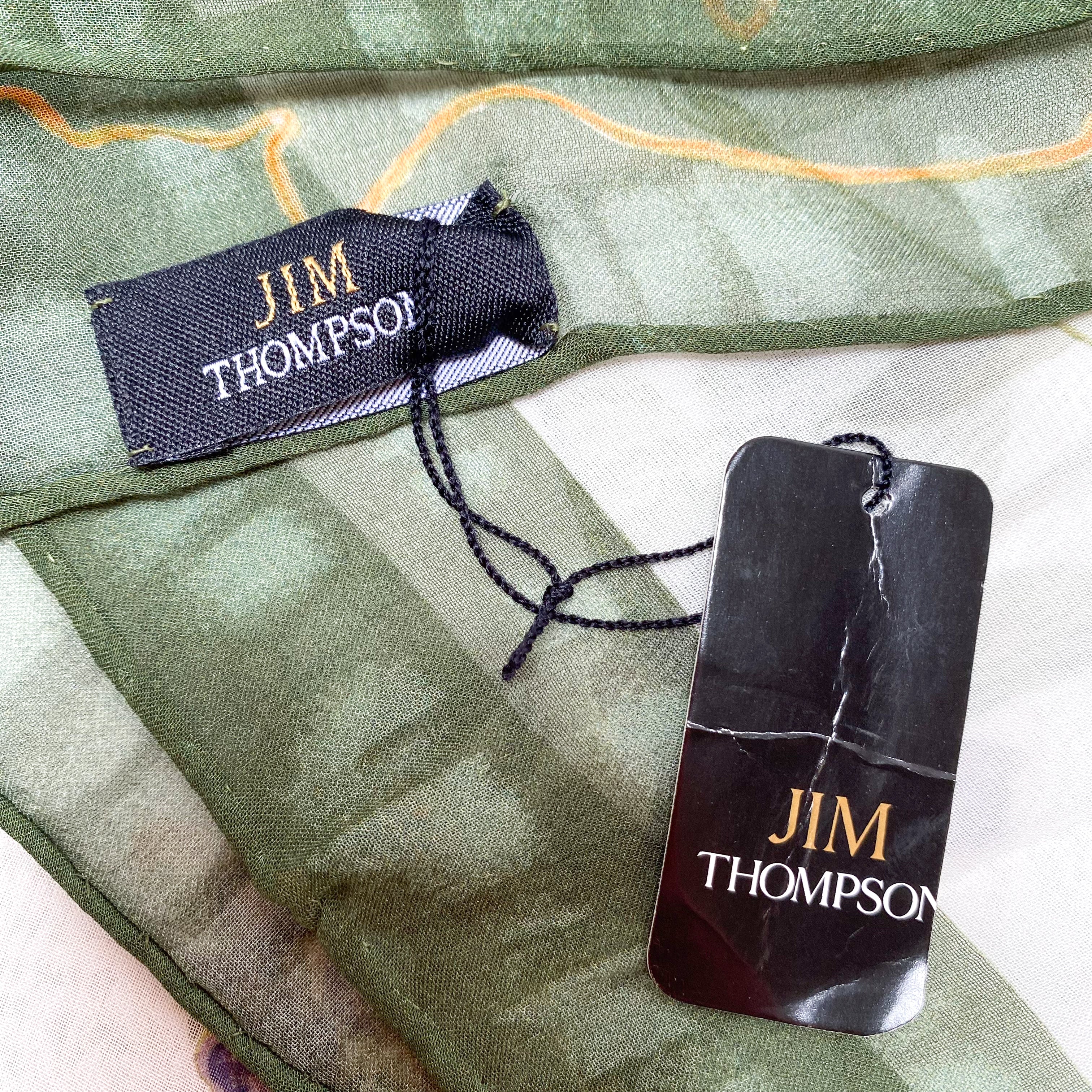 Brand New Jim Thompson Floral Silk Scarf