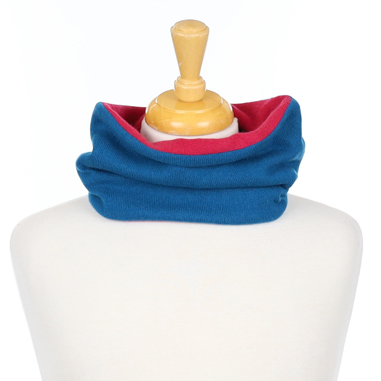 Teal Blue and Cherry Pink Neck Warmer