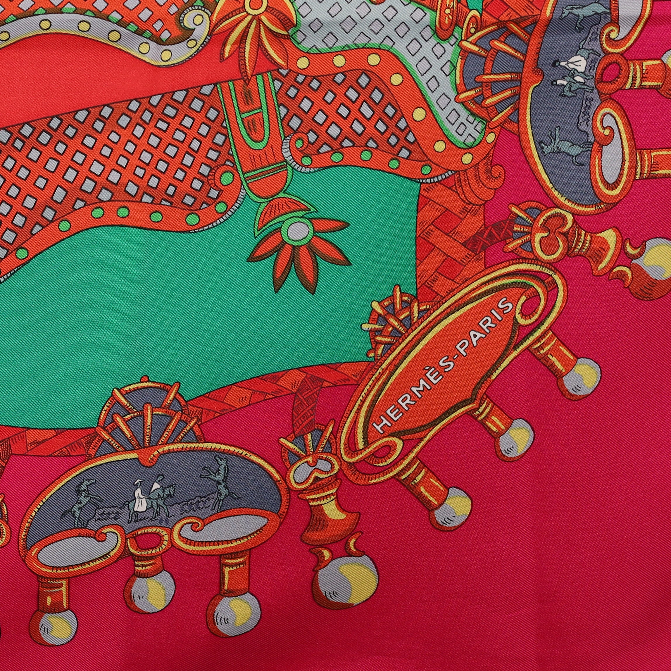 Brand New Boxed Tournez Manège Hermès Silk Scarf