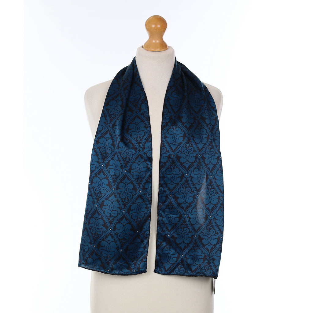 Brand New Echo Damask Patterned Silk Scarf