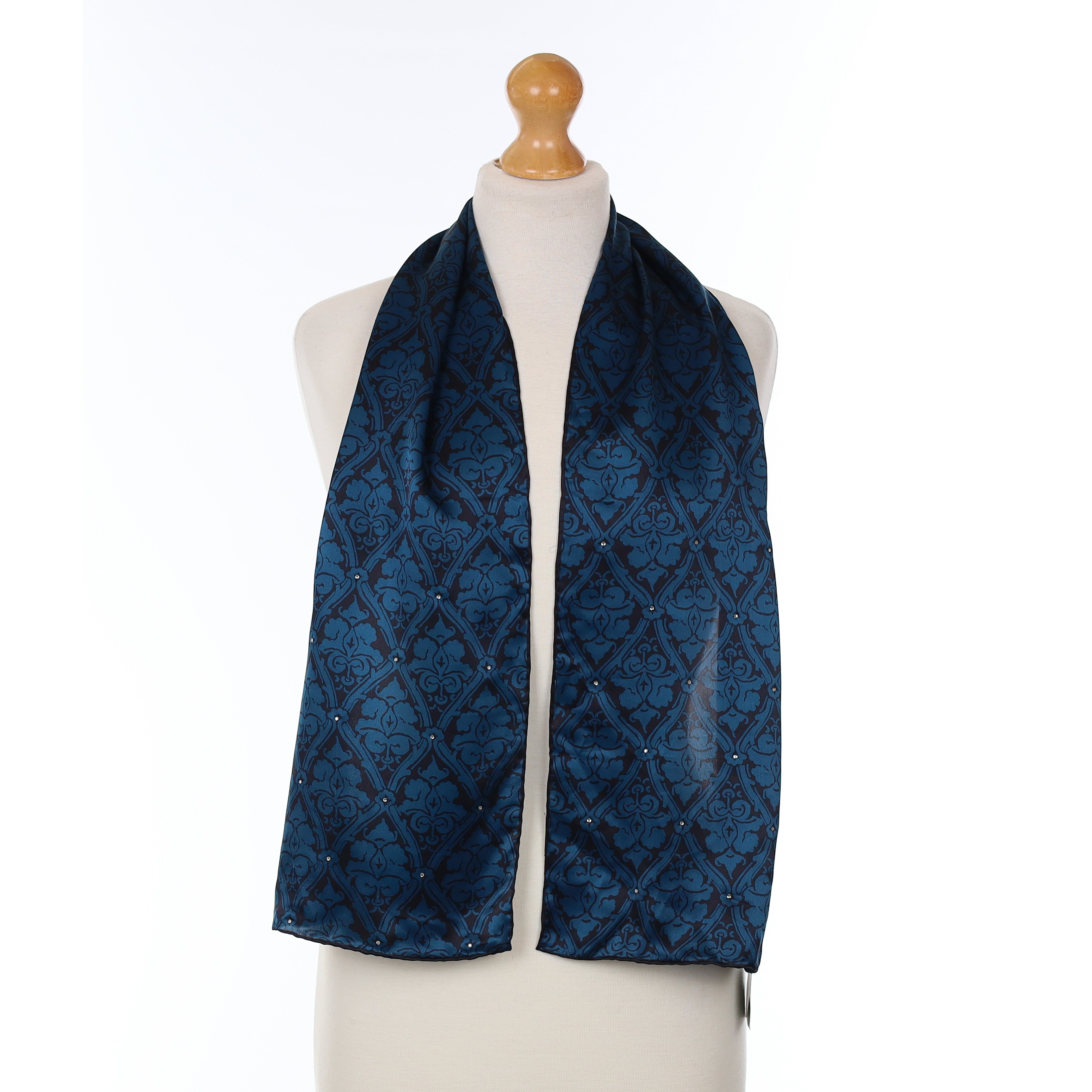 Brand New Echo Damask Patterned Silk Scarf