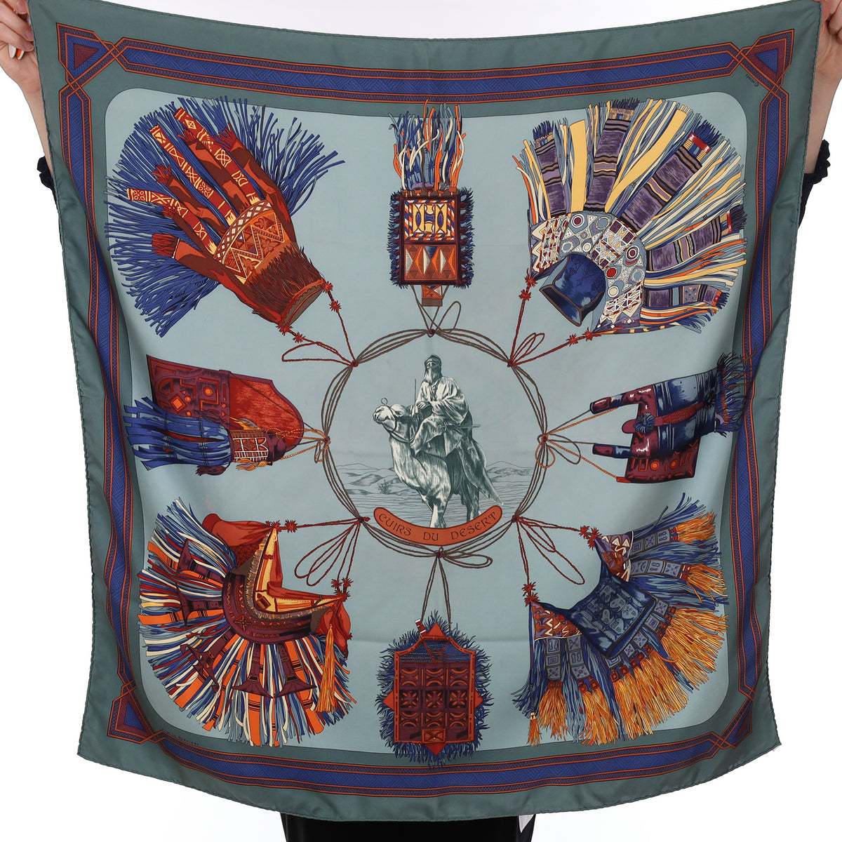 Hermès Cuirs Du Desert Silk Scarf