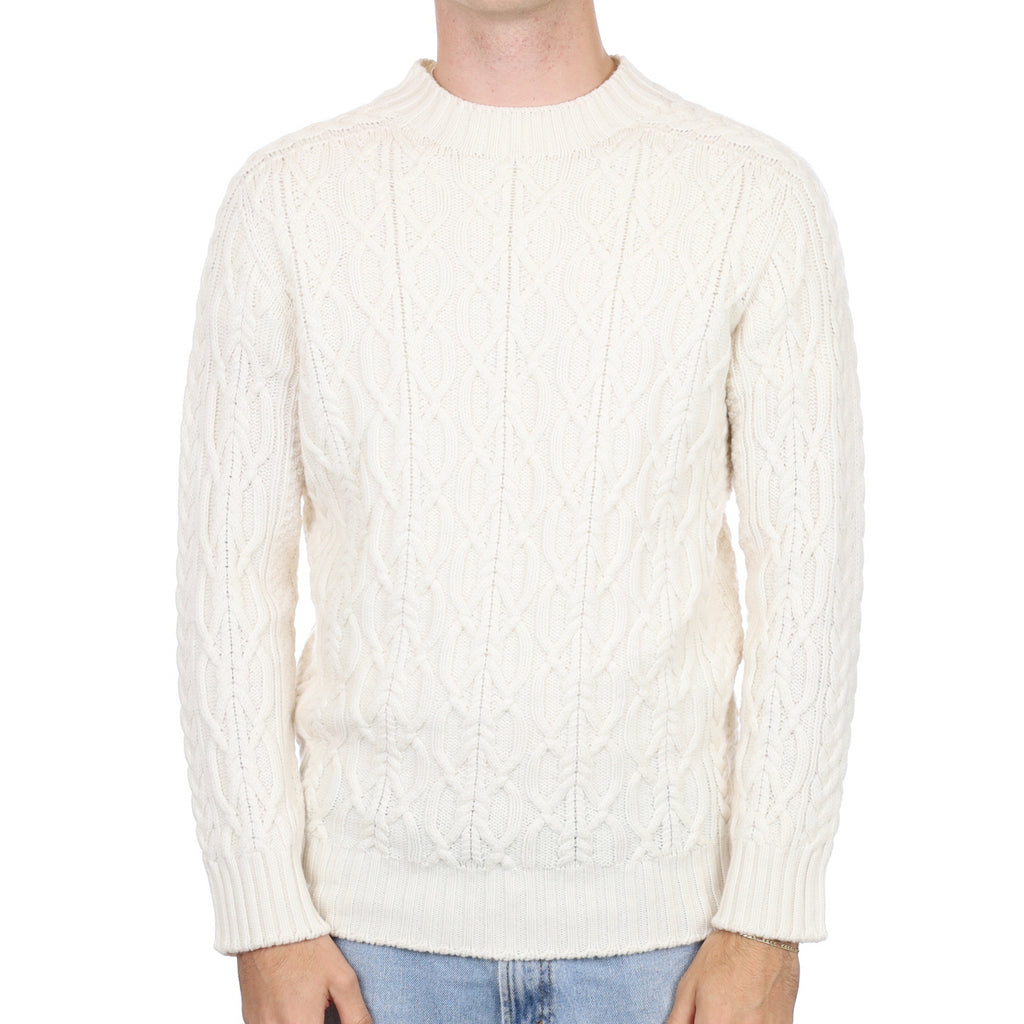 Men’s Brand New Scottish Vanilla Cream Cashmere Crew Neck Jumper Medium