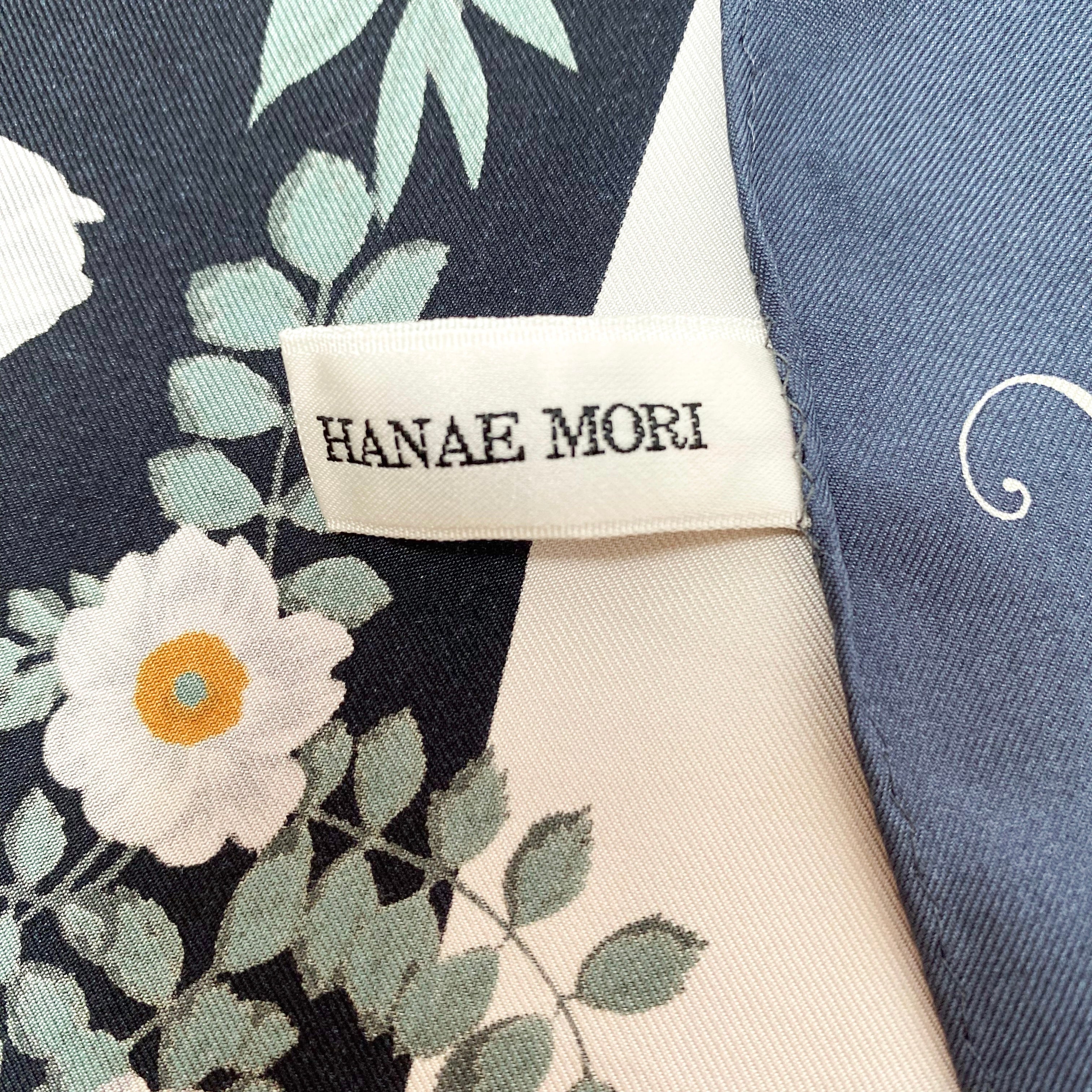 Immaculate Hanae Mori Floral Silk Scarf
