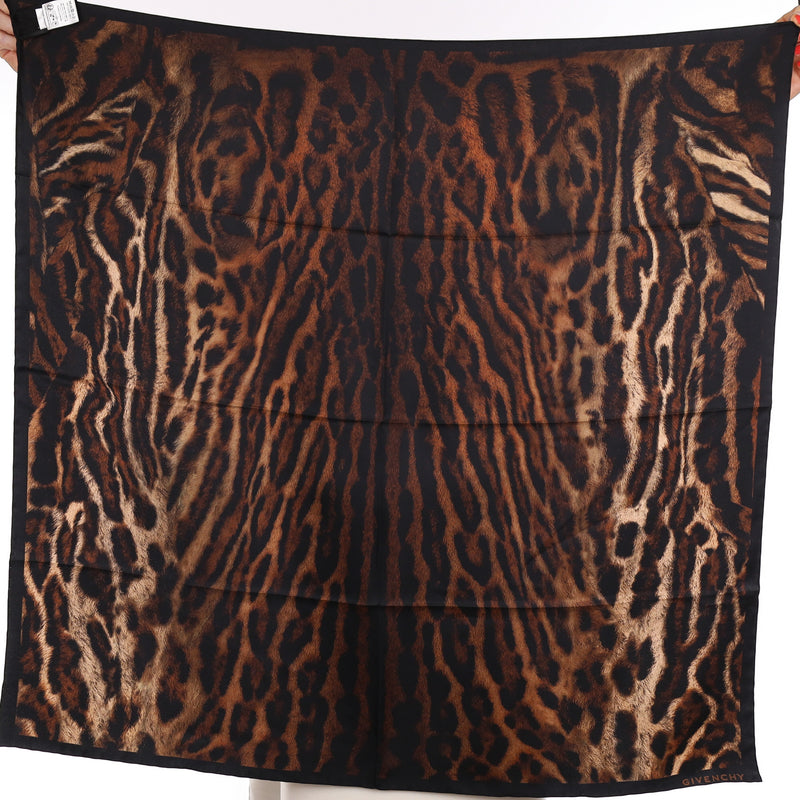 Brand New Givenchy Animal Print Silk Scarf