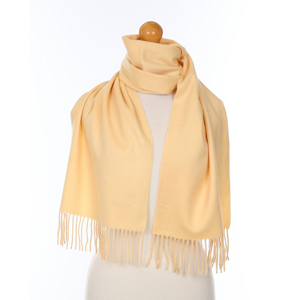 Light Peach Pink Cashmere Woven Scarf