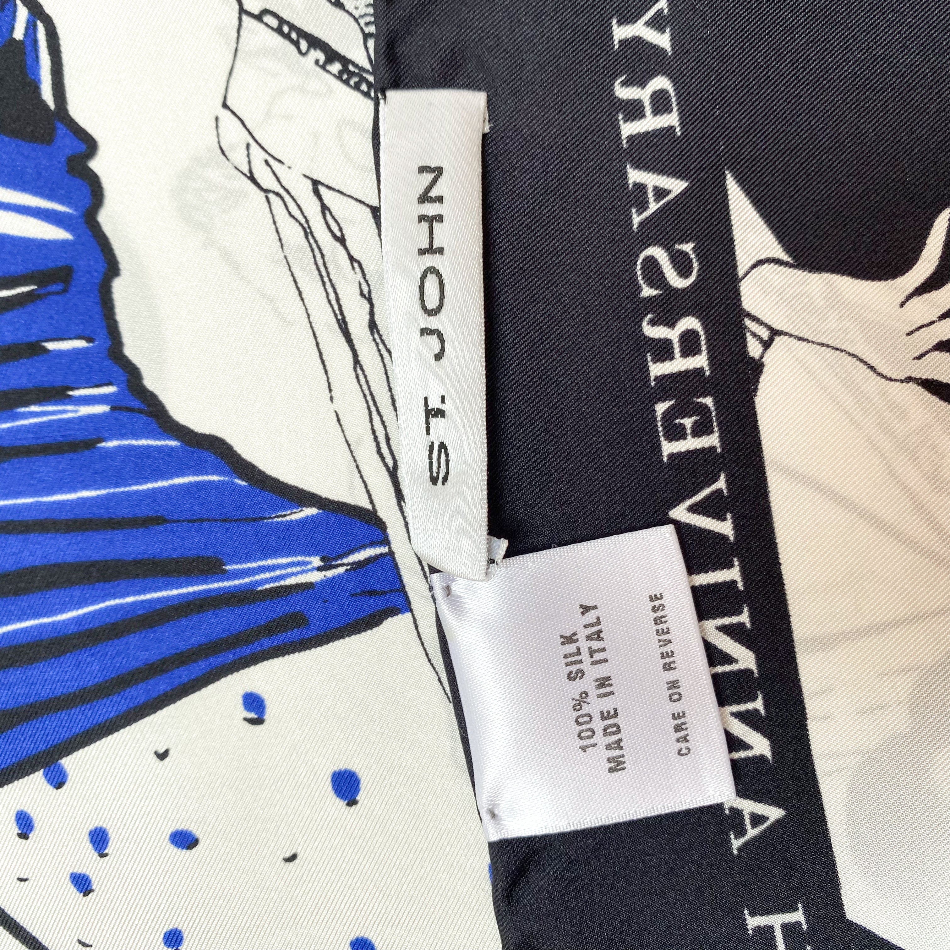 Brand New St. John Designer Silk Scarf