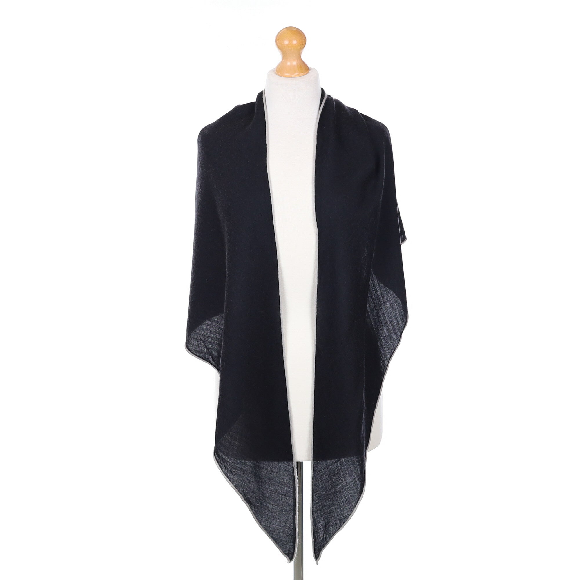 Hermès Black Cashmere Losange Scarf