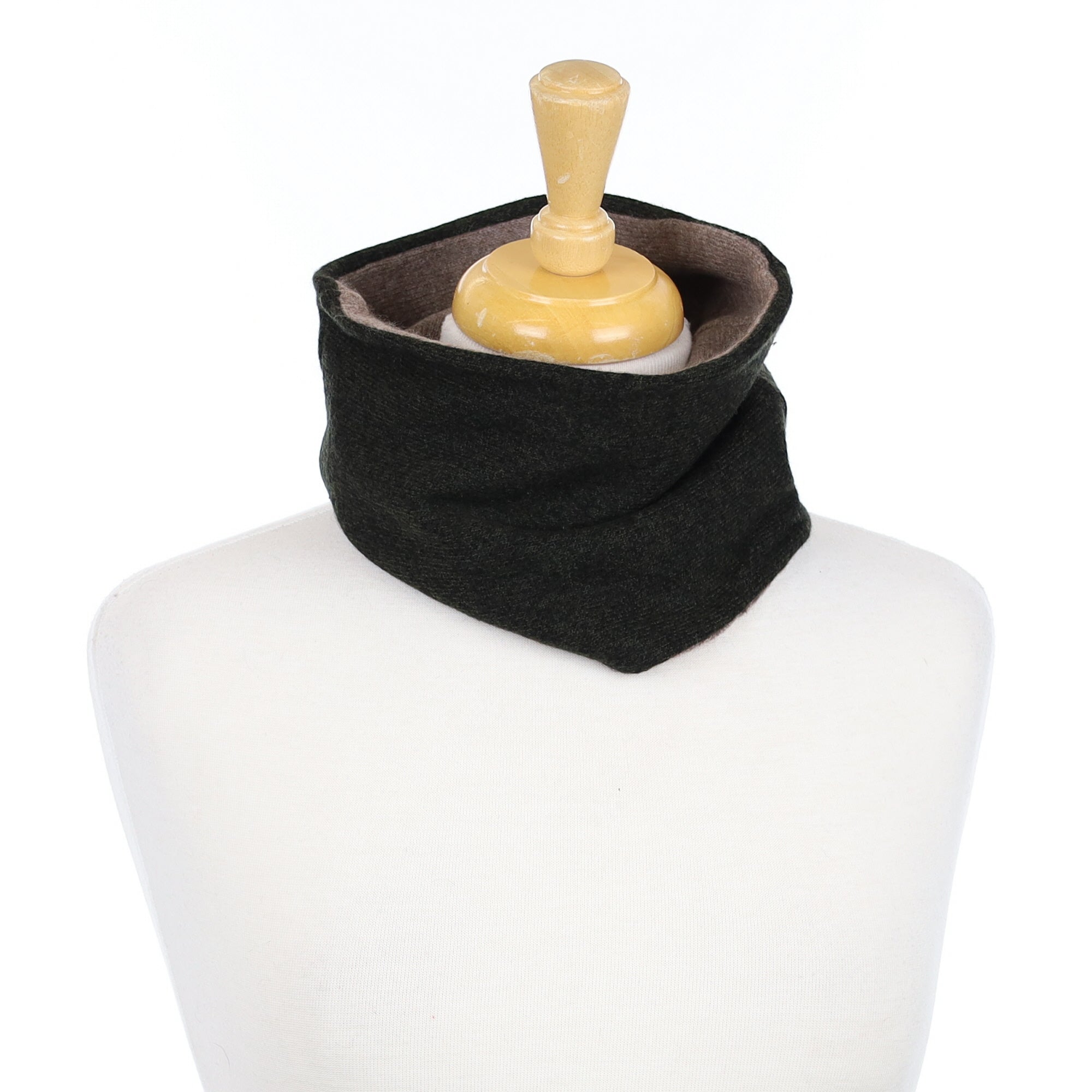 Men’s Dark Green Marl and Fawn Neck Warmer