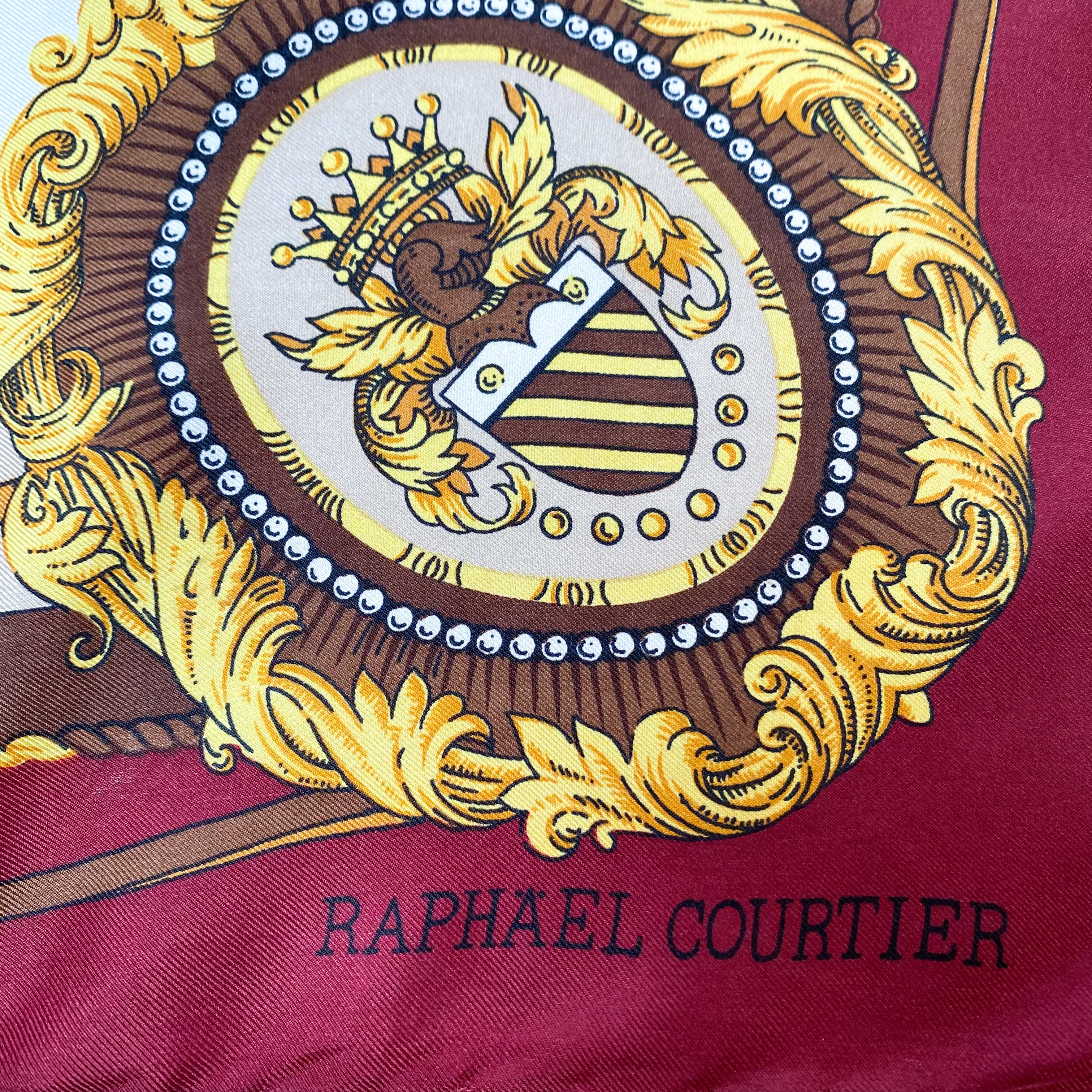 Vintage Italian Equestrian Silk Scarf