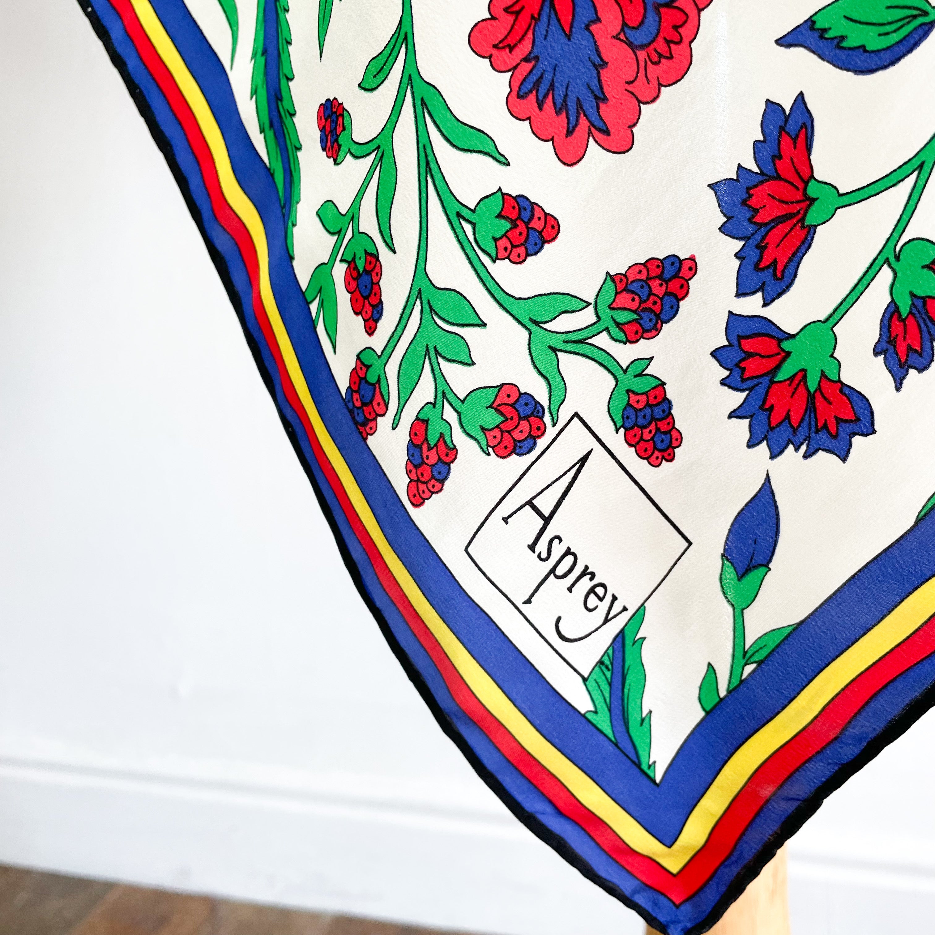 Asprey Floral Designer Silk Scarf