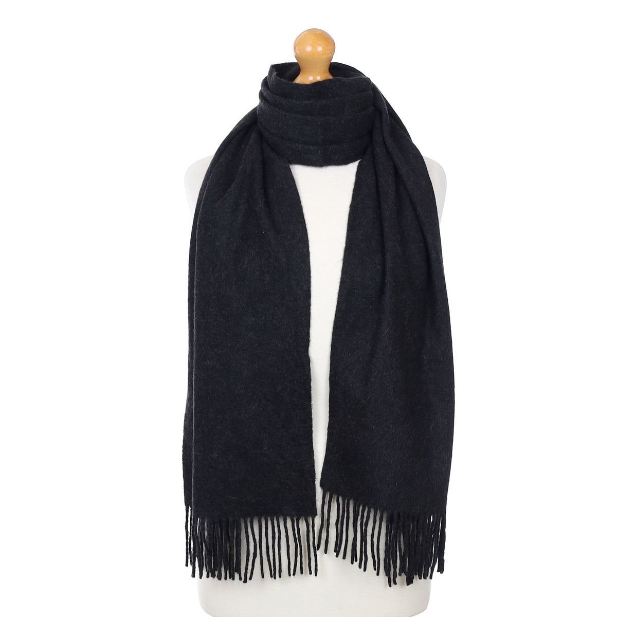 Graphite Grey Cashmere Woven Scarf