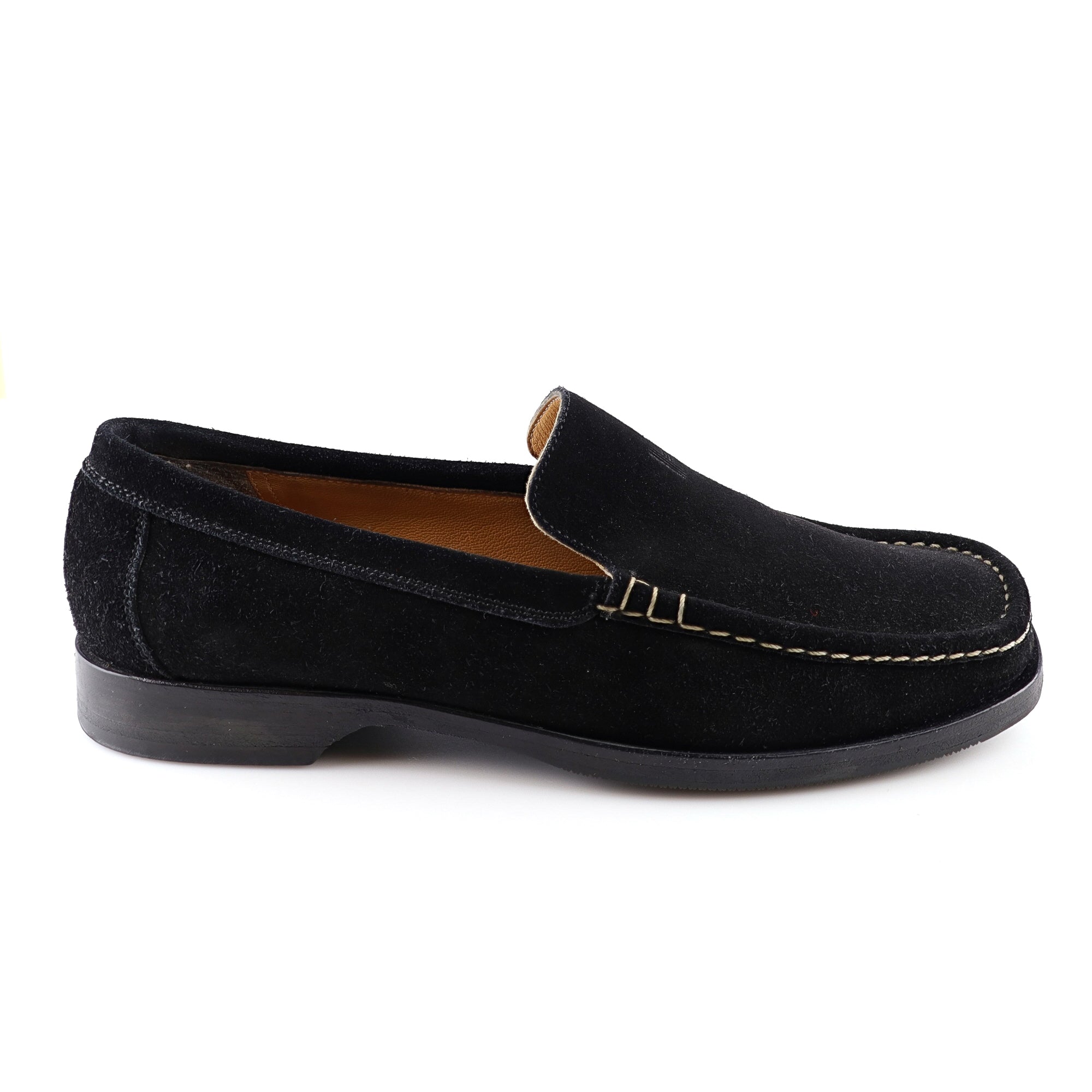 Boxed Hermès Black Suede Shoes