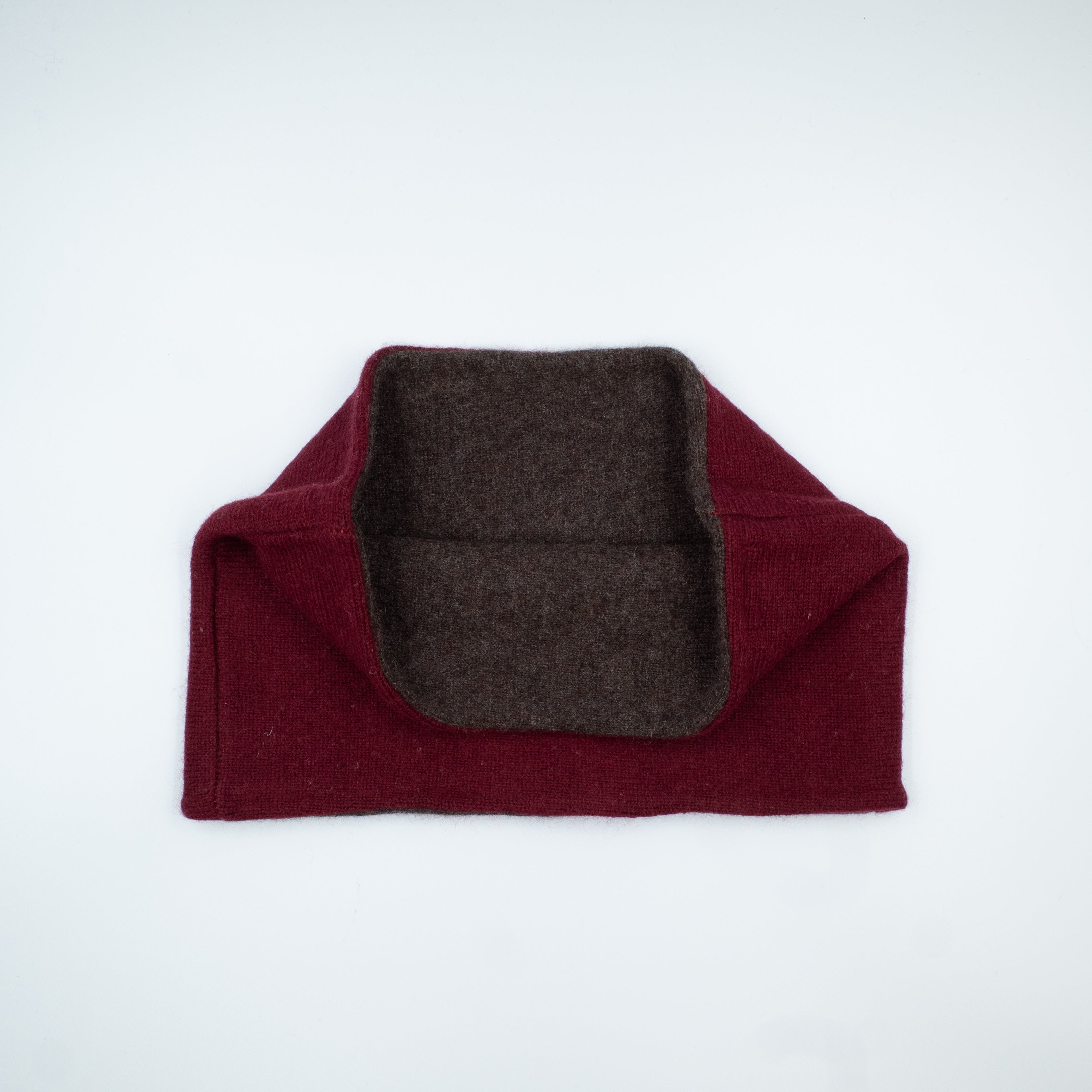 Men’s Burgundy Red and Brown Neck Warmer