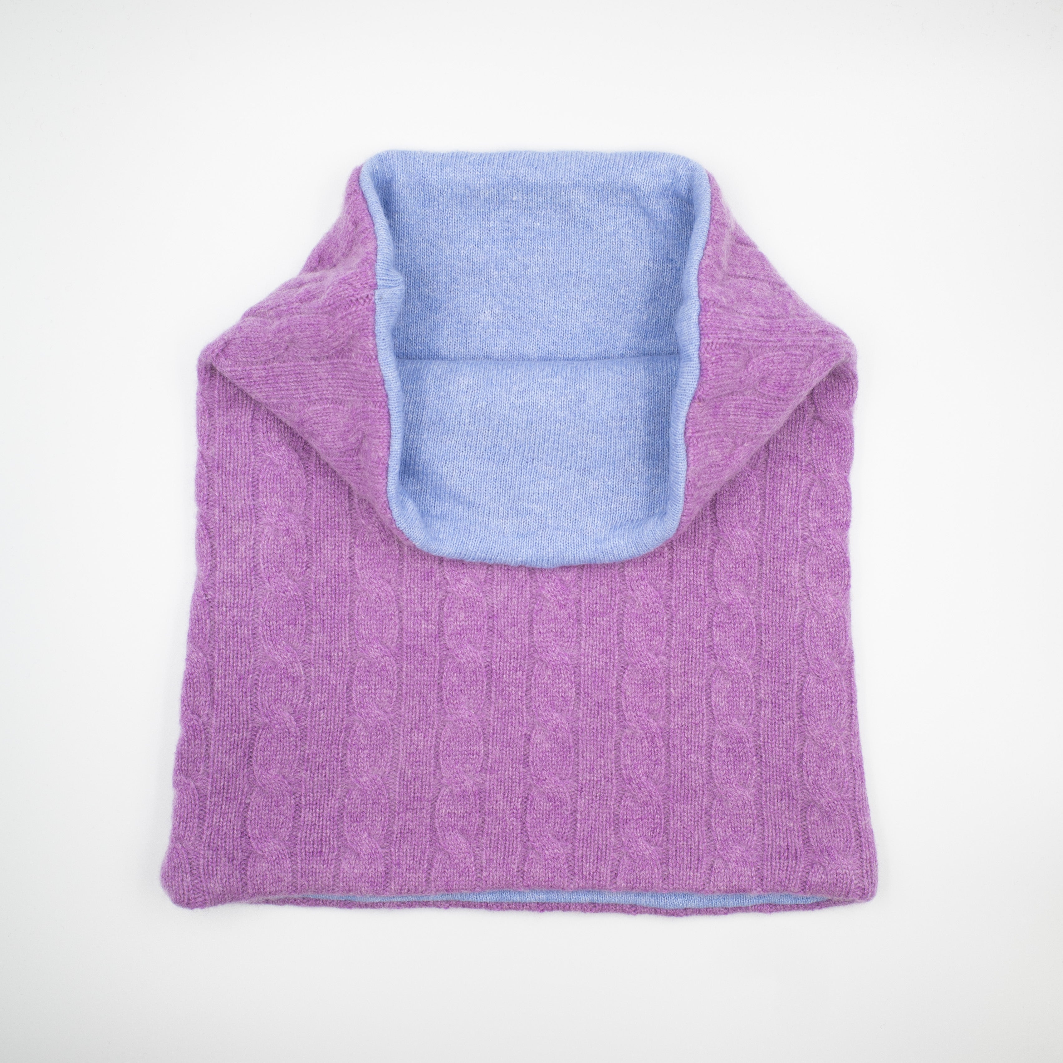 Loganberry and Sky Blue Luxury Double Layered Snood