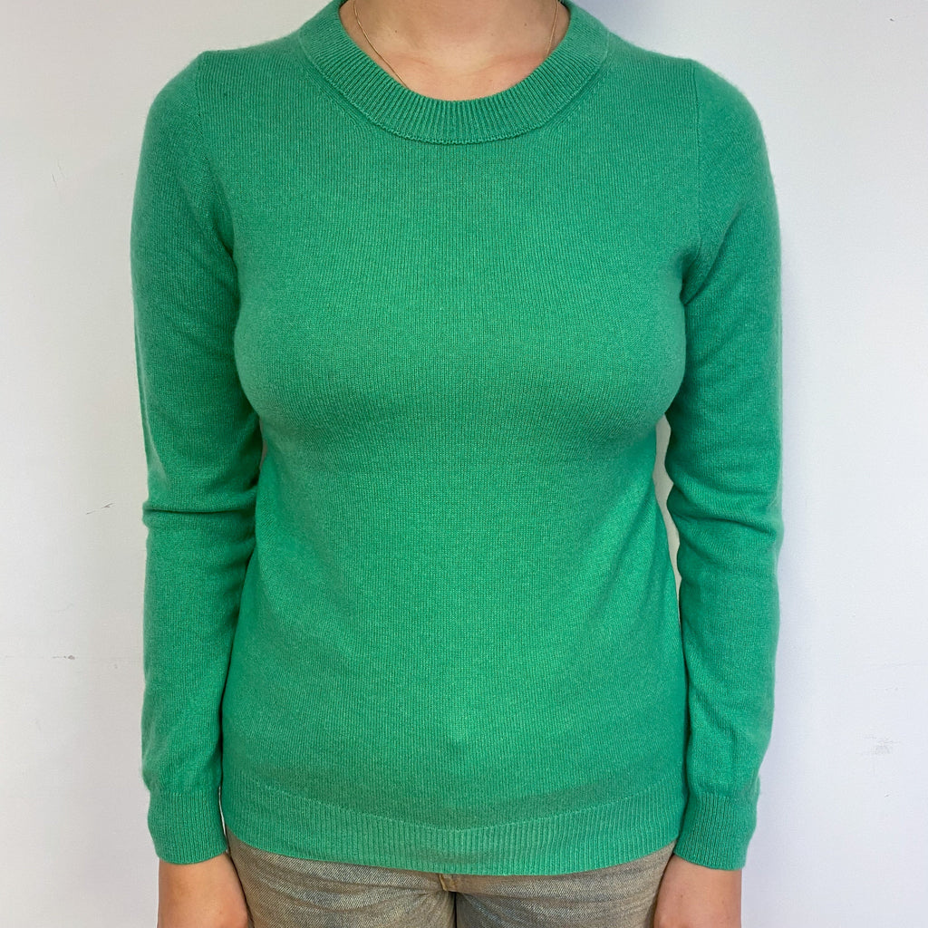 Pickle Green Cashmere Crew Neck Jumper Small