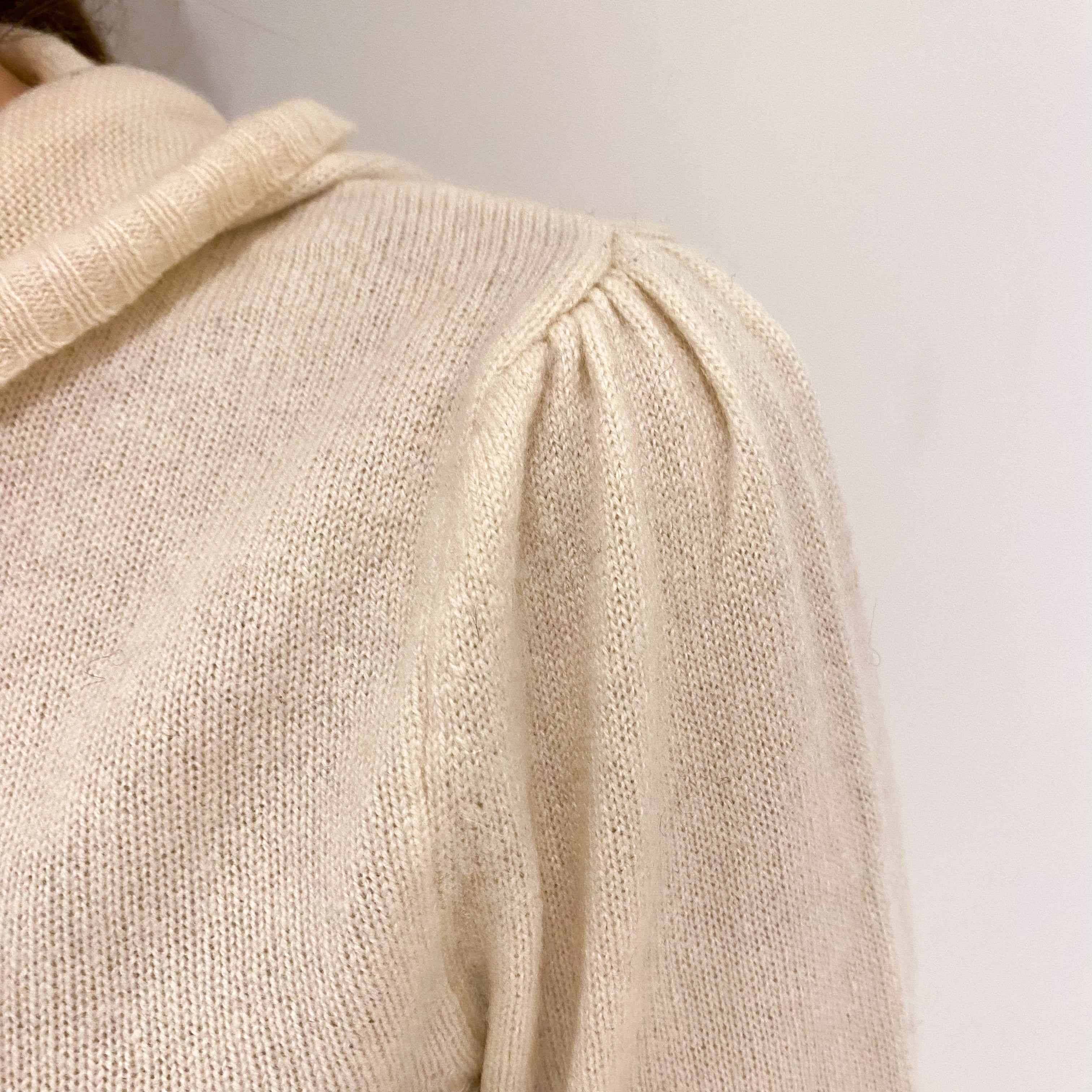 Cream Cashmere Front Zip Hoodie Extra Small