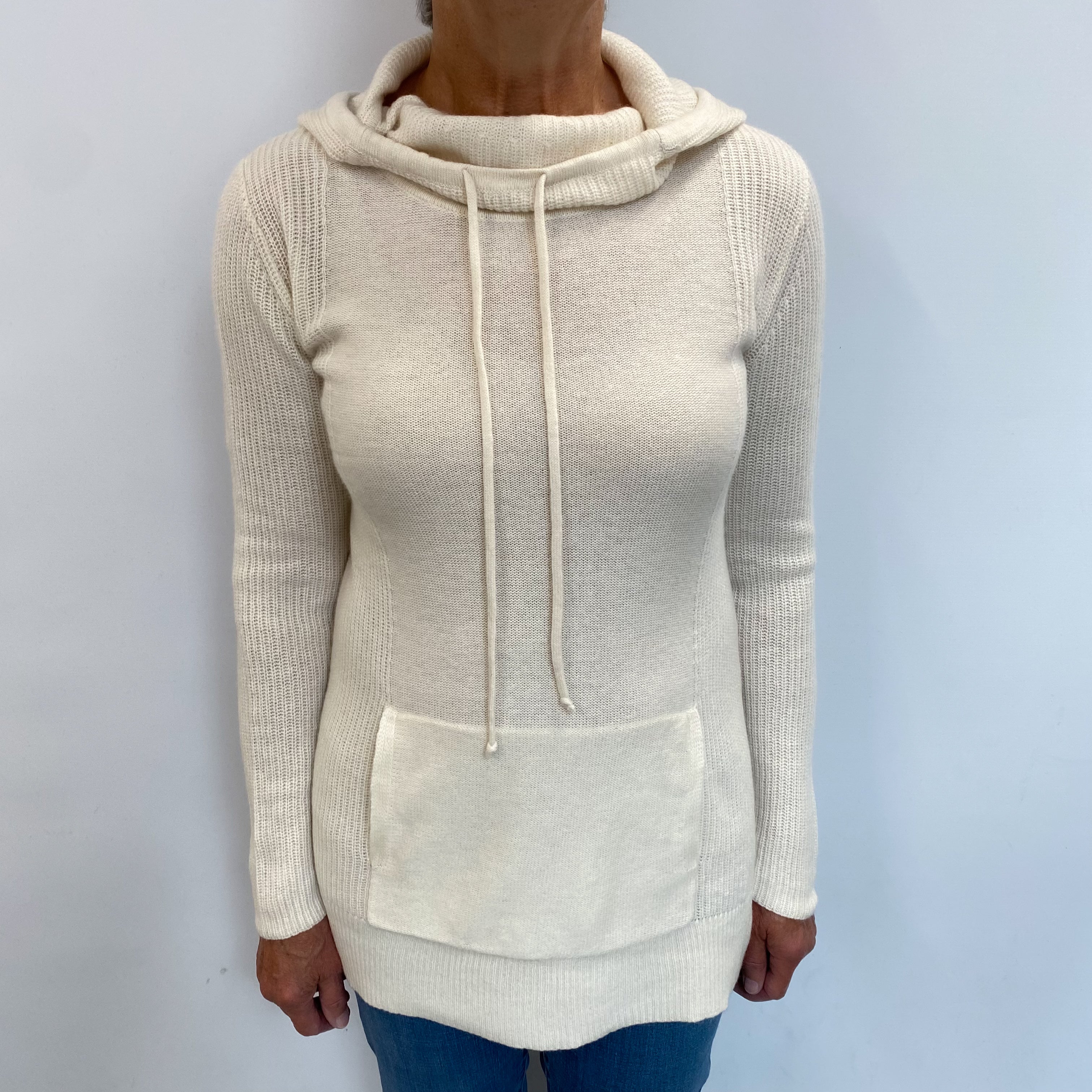 Vanilla Cream Cashmere Hoodie Medium