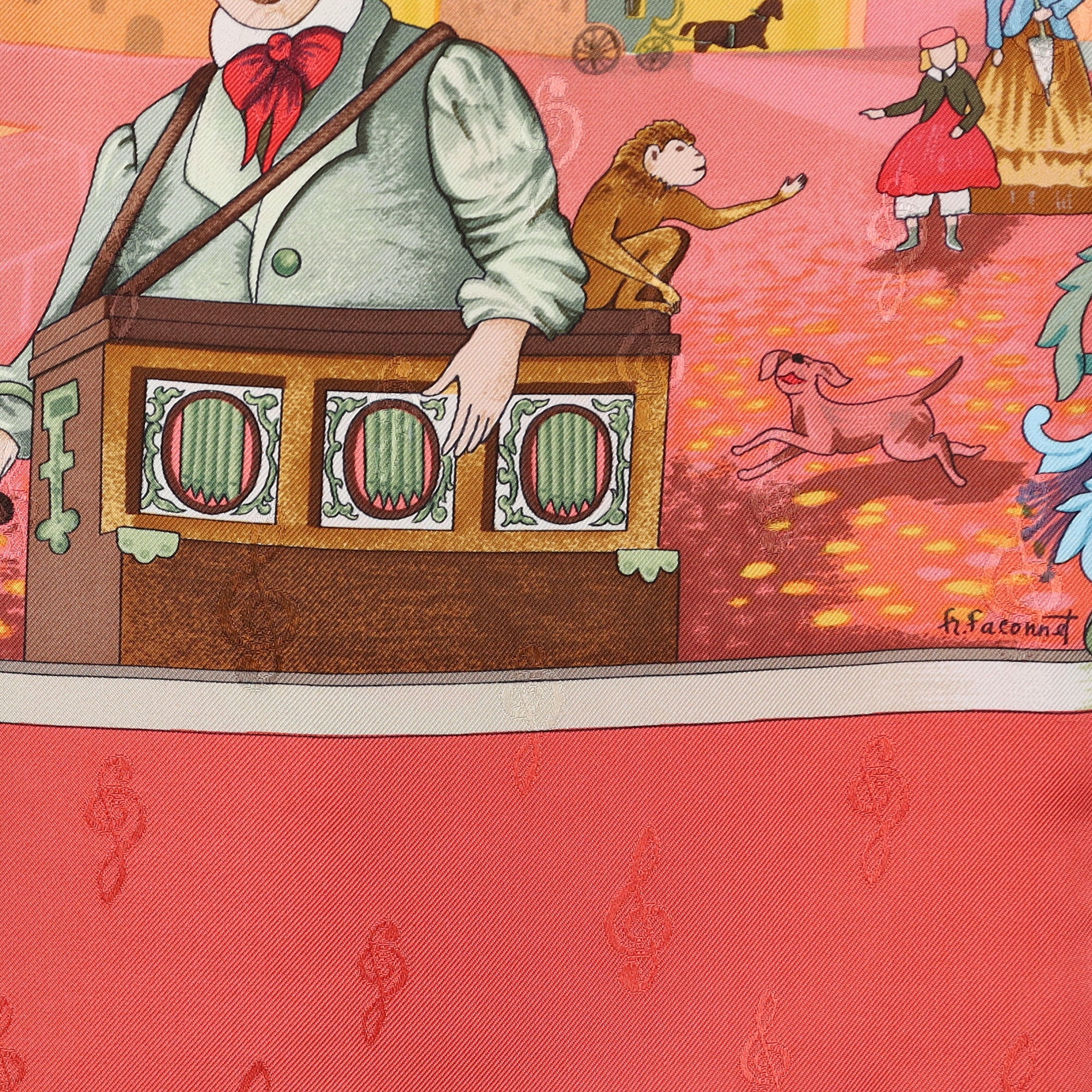 Hermès Orgauphone et Autres Mecaniques Silk Opera Scarf