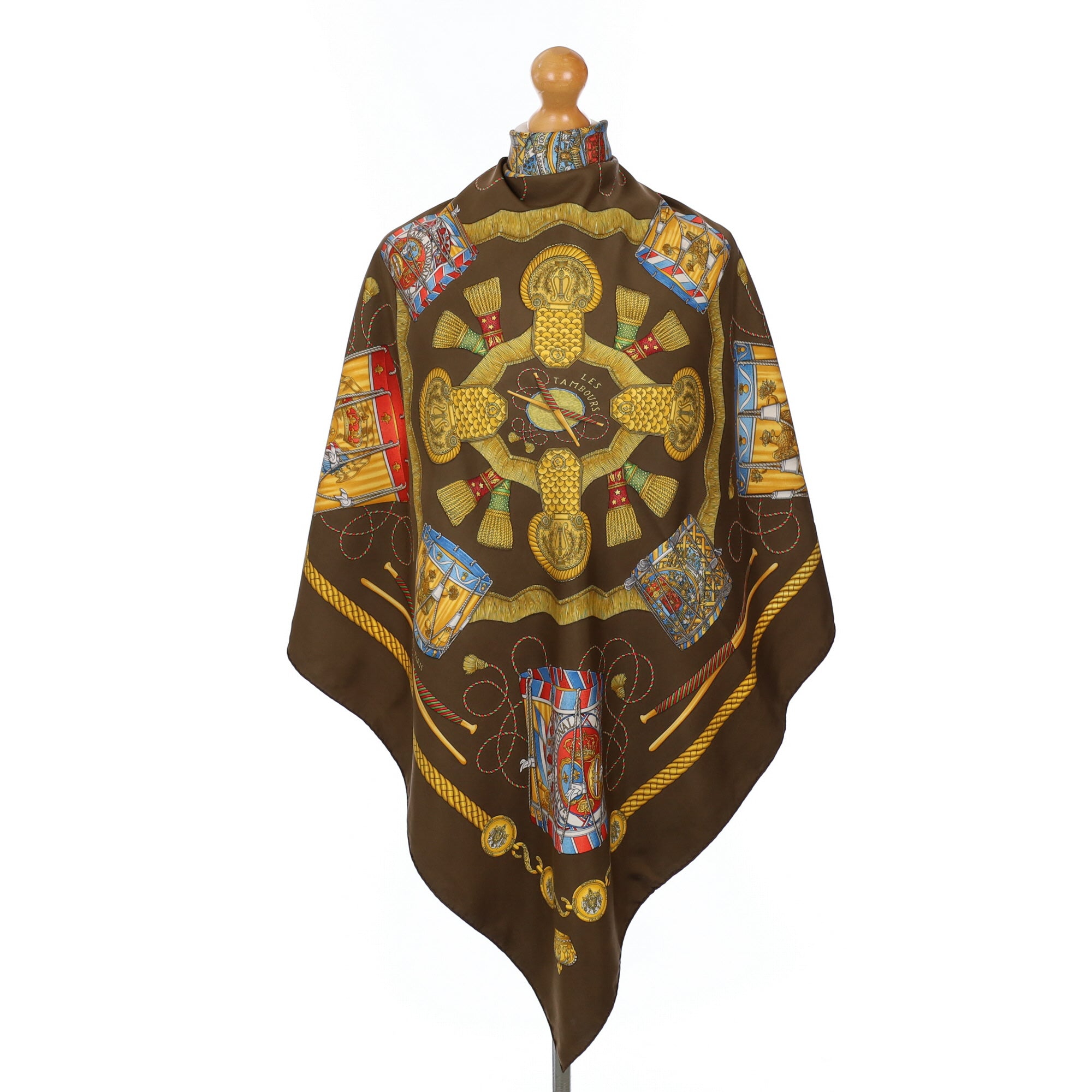 Hermès Les Tambours Silk Scarf