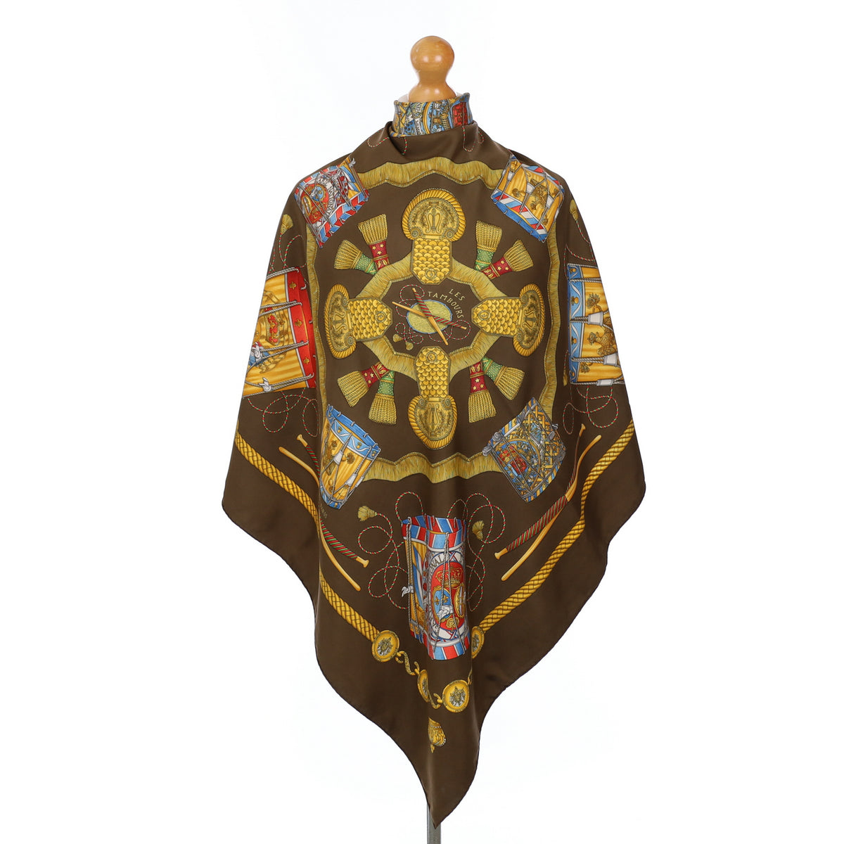 Hermès Les Tambours Silk Scarf