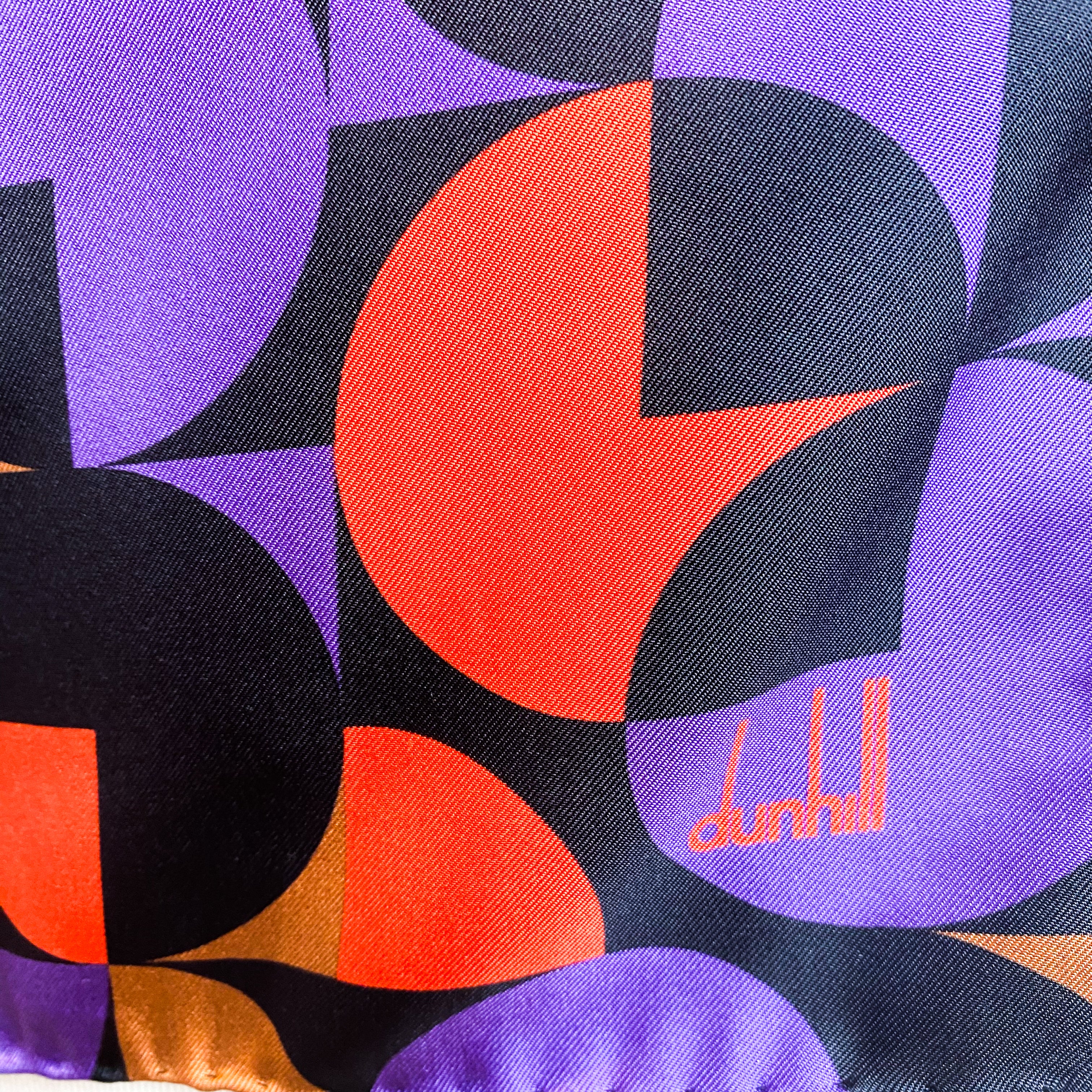 Immaculate Dunhill Abstract Silk Scarf