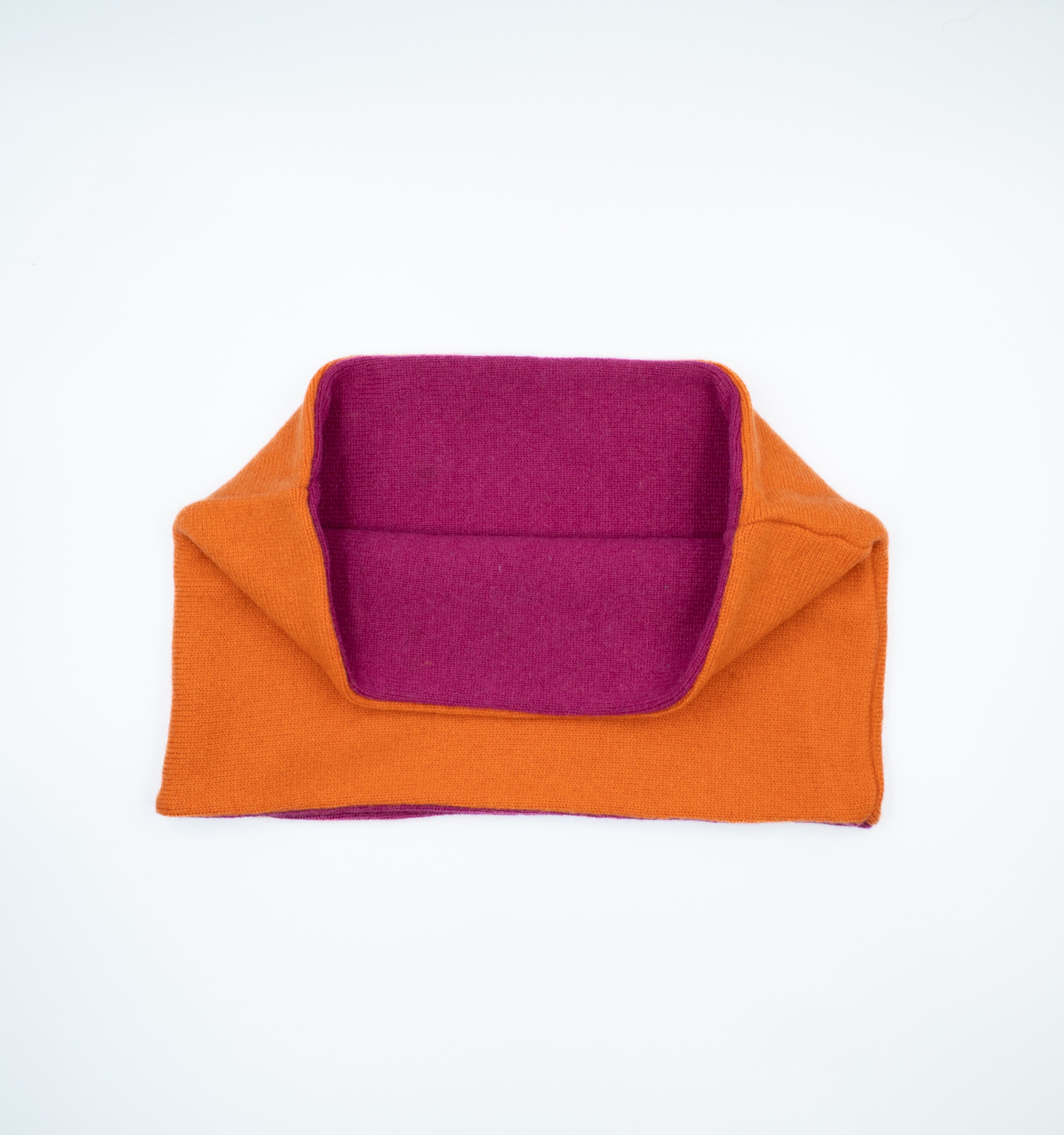 Orange and Cherry Pink Neck Warmer