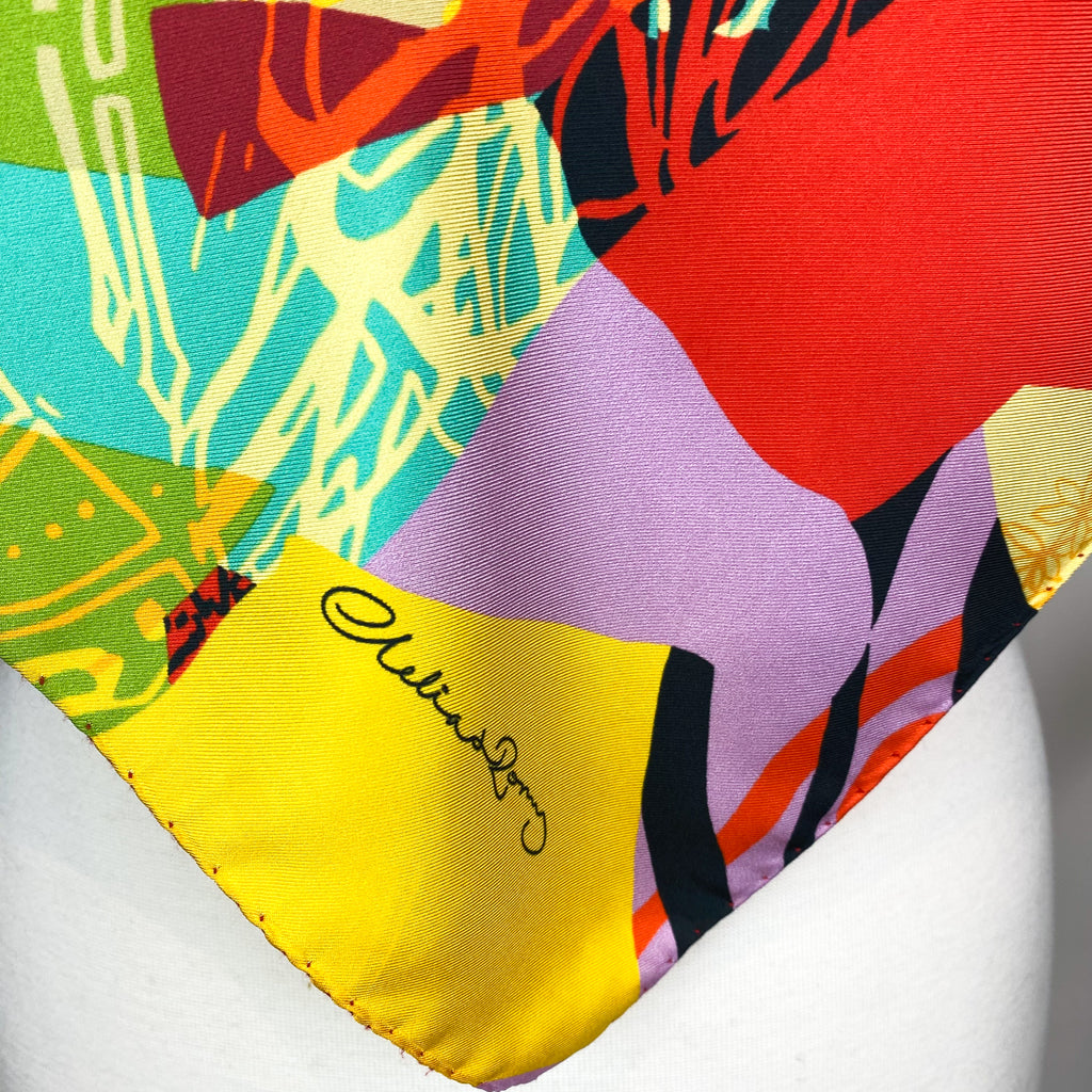 Clelia & Romy Floral Silk Twill Scarf